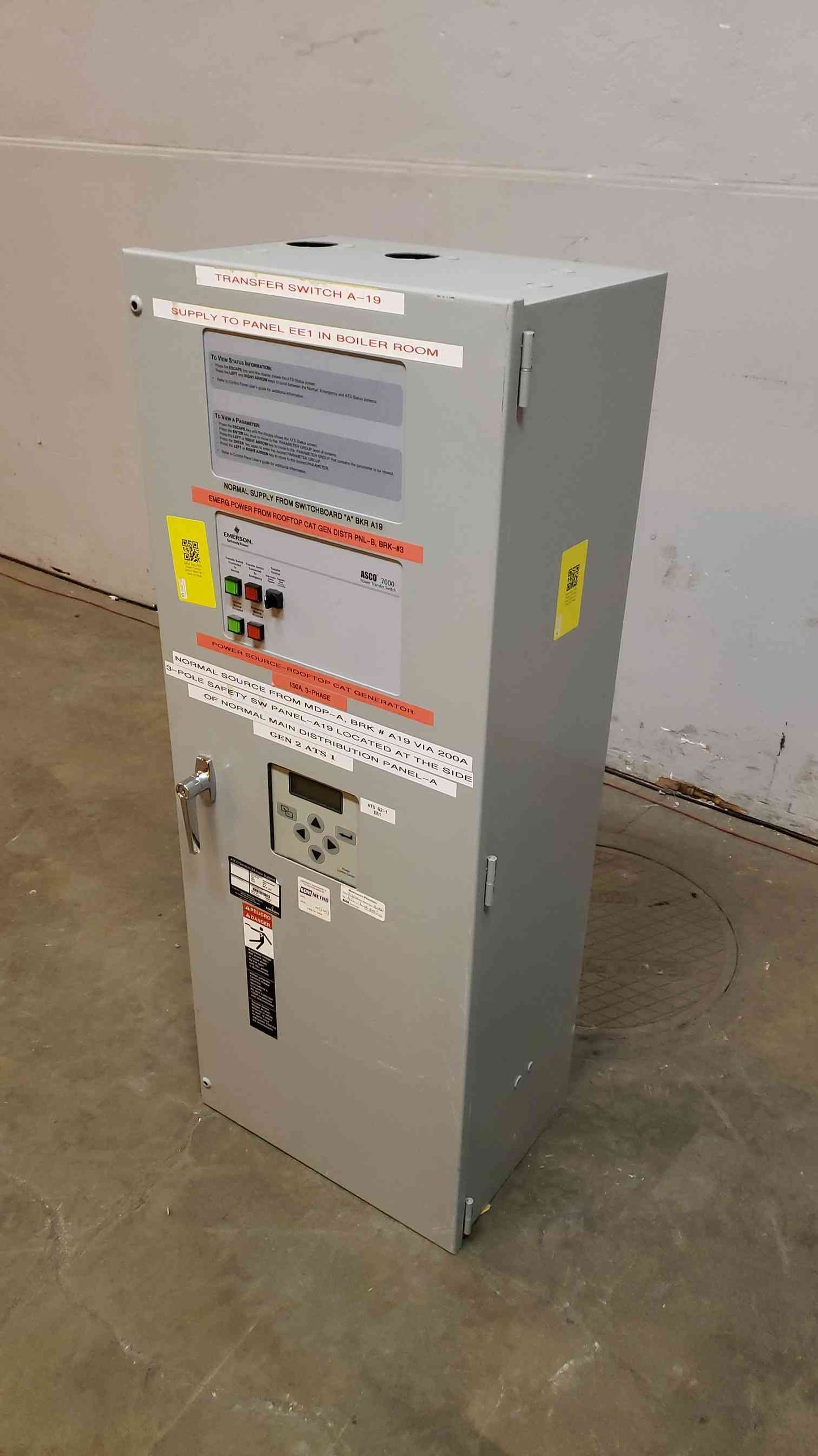 150A ASCO 7000 Power Transfer Switch ATS 208v 3PH (SKU: 4514AA)(4514AA)
