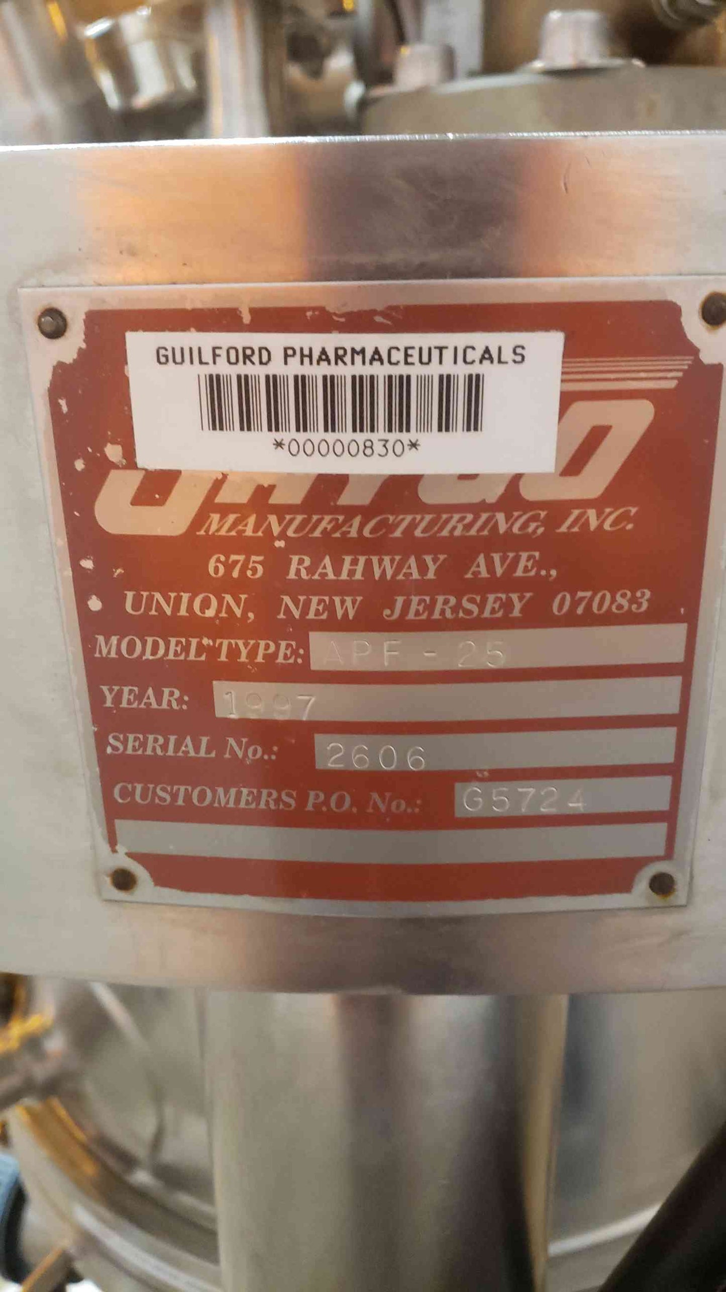 Jayco APF Agitator APF-25 Stainless Steel Agitated Filtration & Drying (SKU: 3067AA)