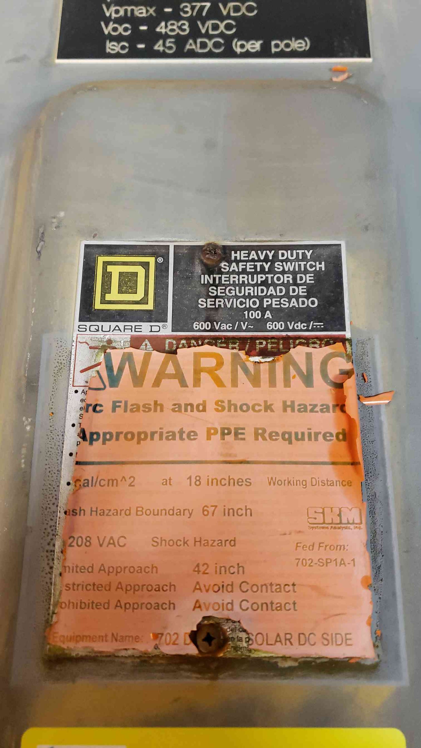 Square D 100A Heavy Duty Safety Switch HU363RB (SKU: 3078AA)(3078AA)