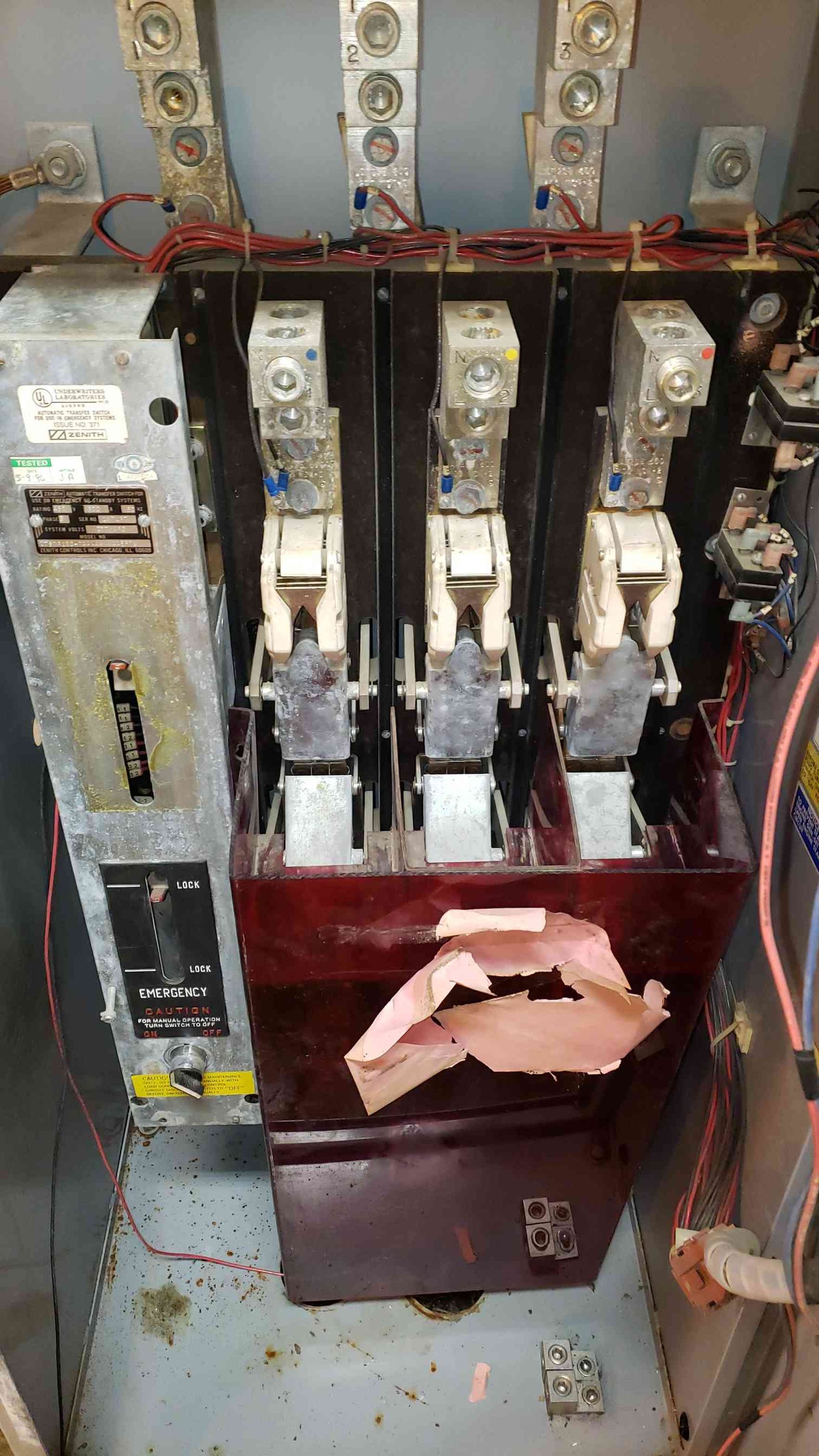 Zenith 480V 600A Automatic Transfer Switch ZTSD61EC7AAAAAAAAAEPTU (SKU: 3102AA)(3102AA)