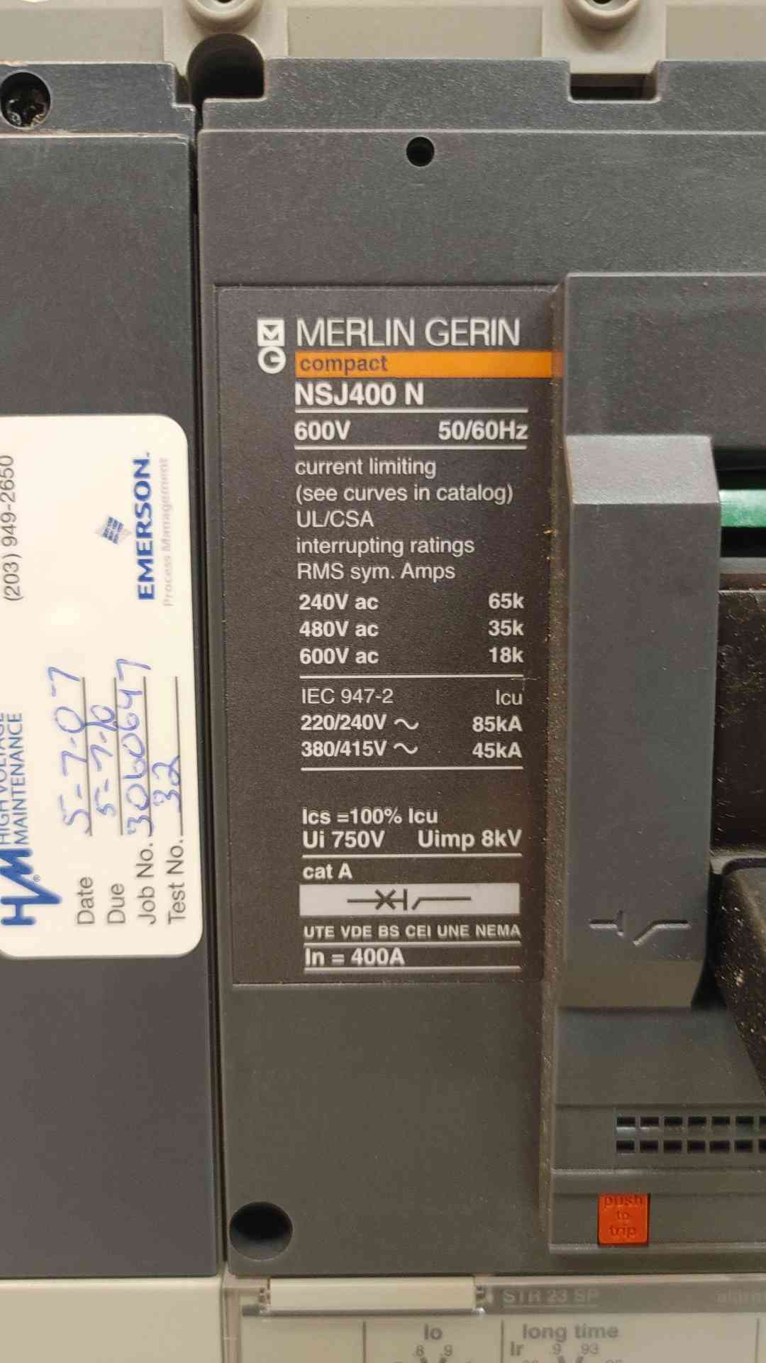 *Pickup Only* MERLIN GERIN NSJ400 N 400A Circuit Breaker (3615AA)(3615AA)