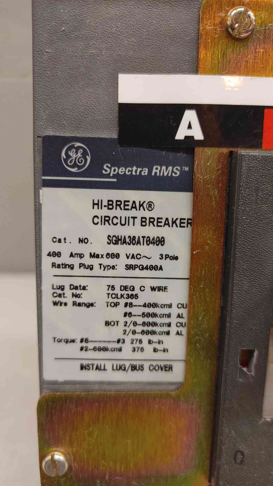 Spectra RMS HiBreak Circuit Breaker 400A SGHA36AT0400 (SKU:3643AA)