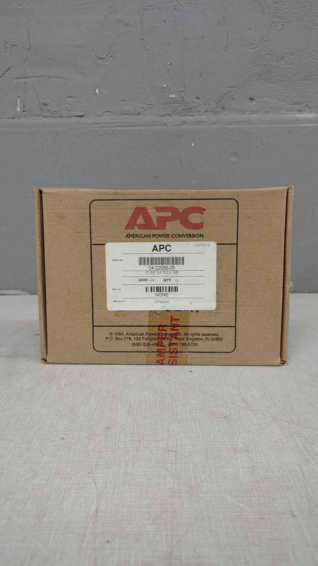 Box Of 10 COOPER BUSSMANN FNQ-5 FUSE, 5A, 500V, TIME DELAY(101635)