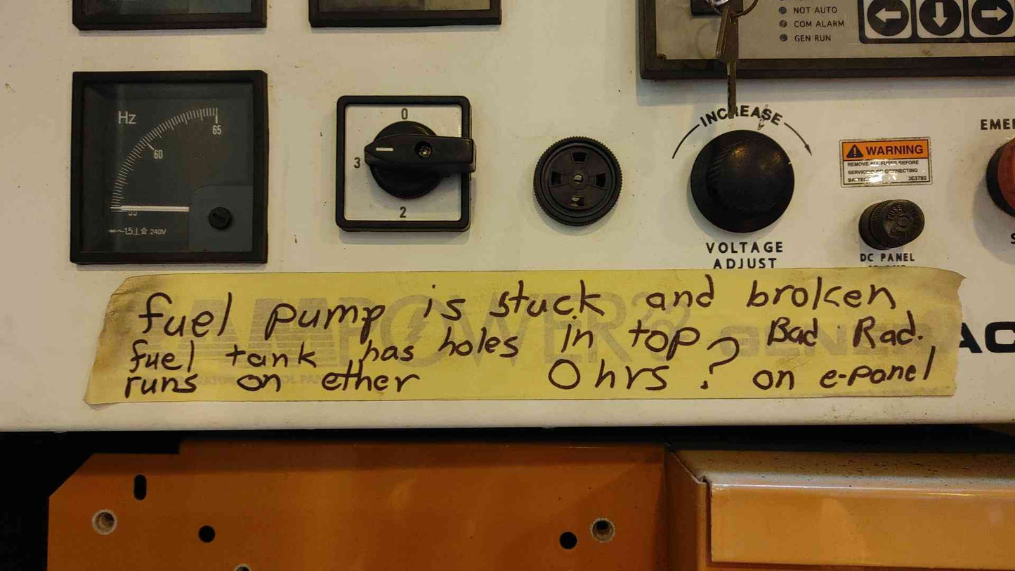 60KW Generac Diesel Generator 1PH AS-IS Not Working(103183)