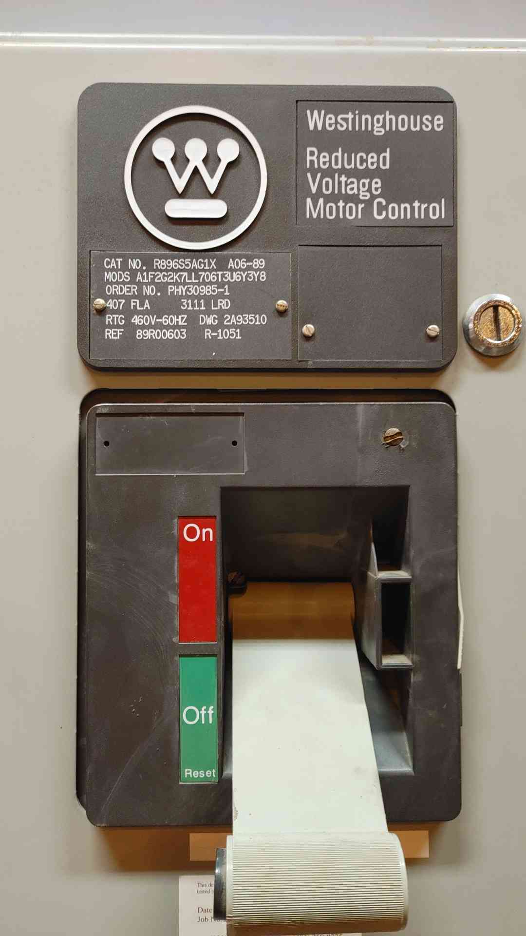 Westinghouse Trim Aire Air Conditioner Motor Control 375HP R89625AG1X A06-89 (SKU:103218)(103218)