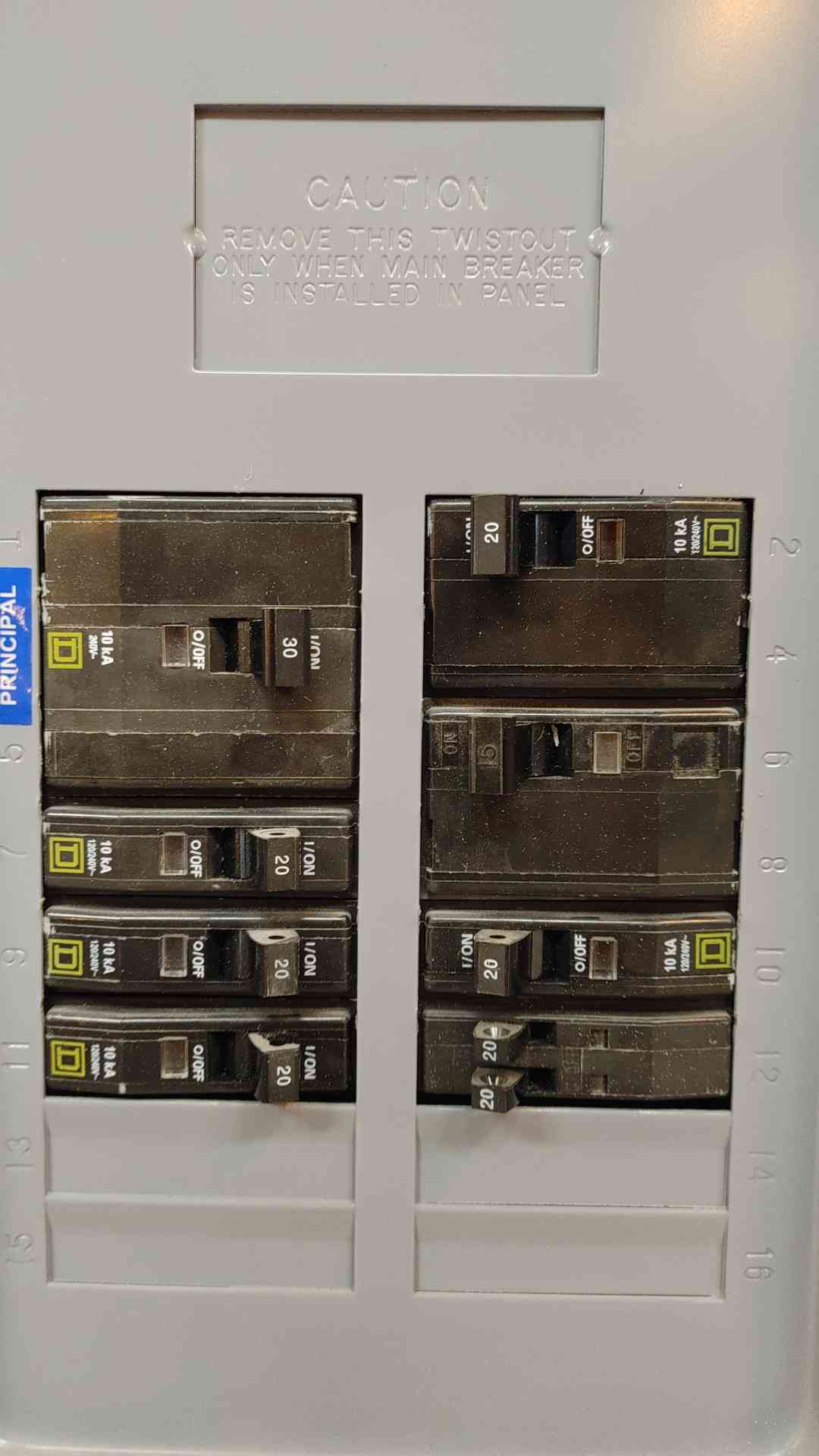 Square D Electric Panelboard V2813 Small Panel with Main(103395)