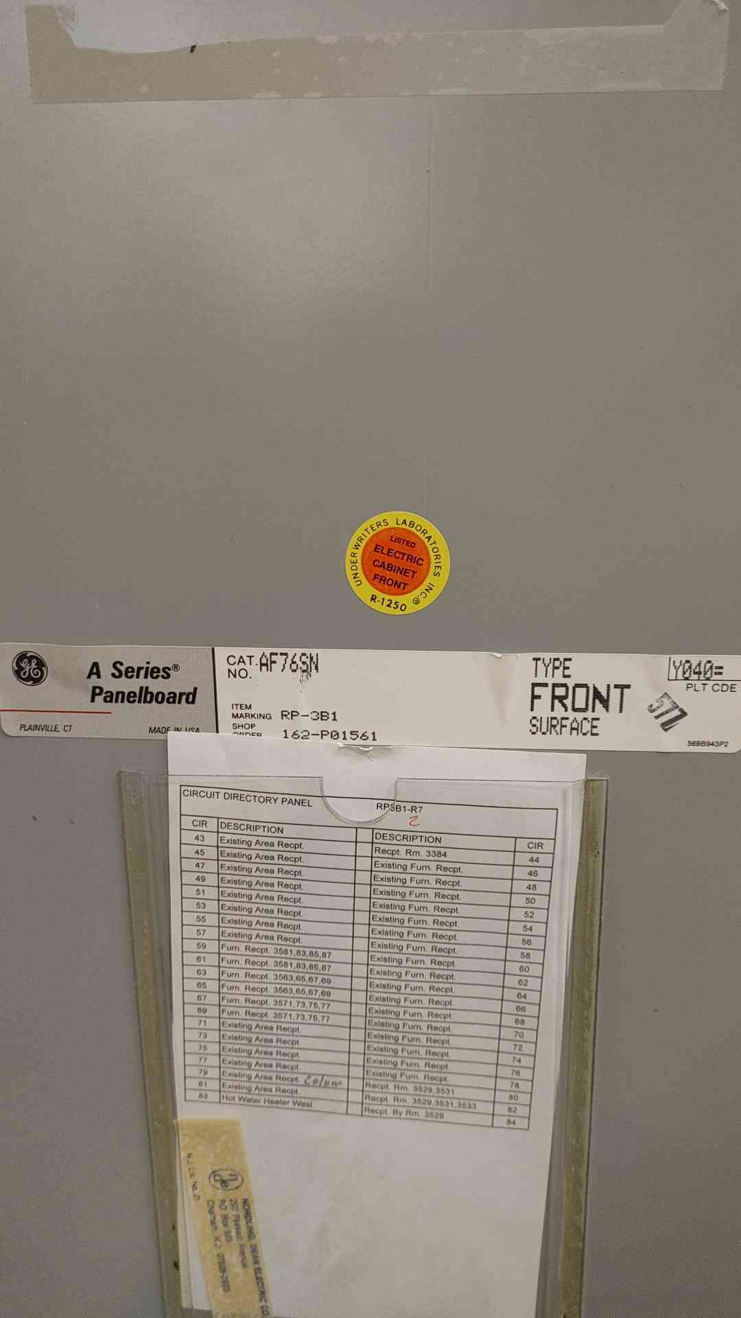 400A GE A Series Breaker Panelboard 208Y/120V 3PH 4 Wire AXB4P3(103442)