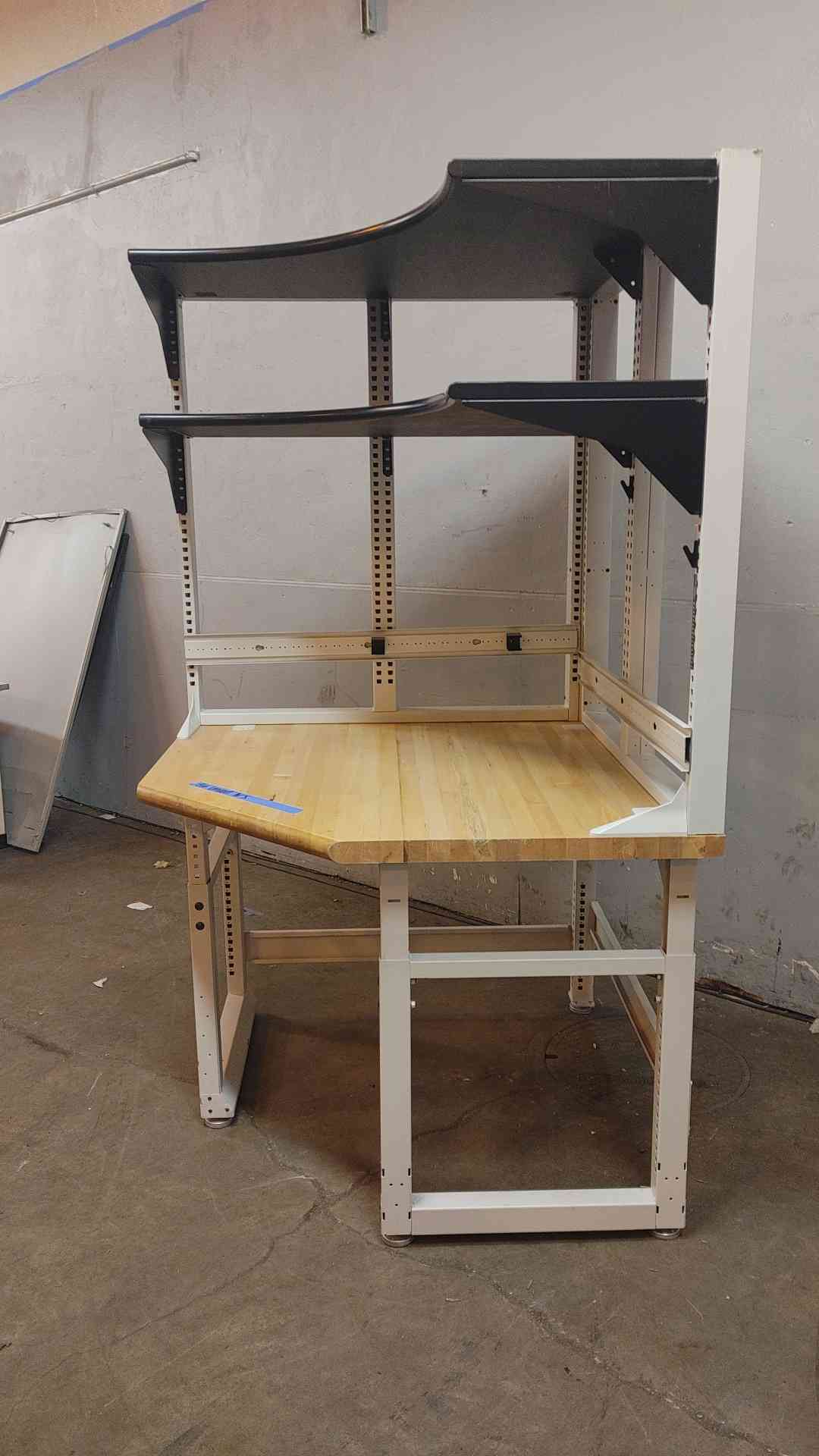 Standing Height Technical Corner Desk with Reagent Shelving(103875)