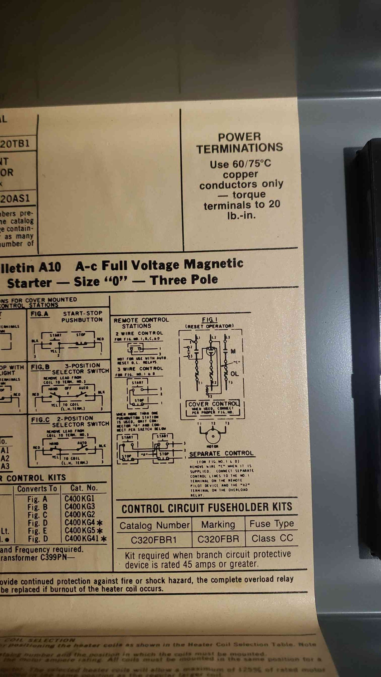 Bulletin A10 A-c Full Voltage Magnetic Starter (SKU: 106898)