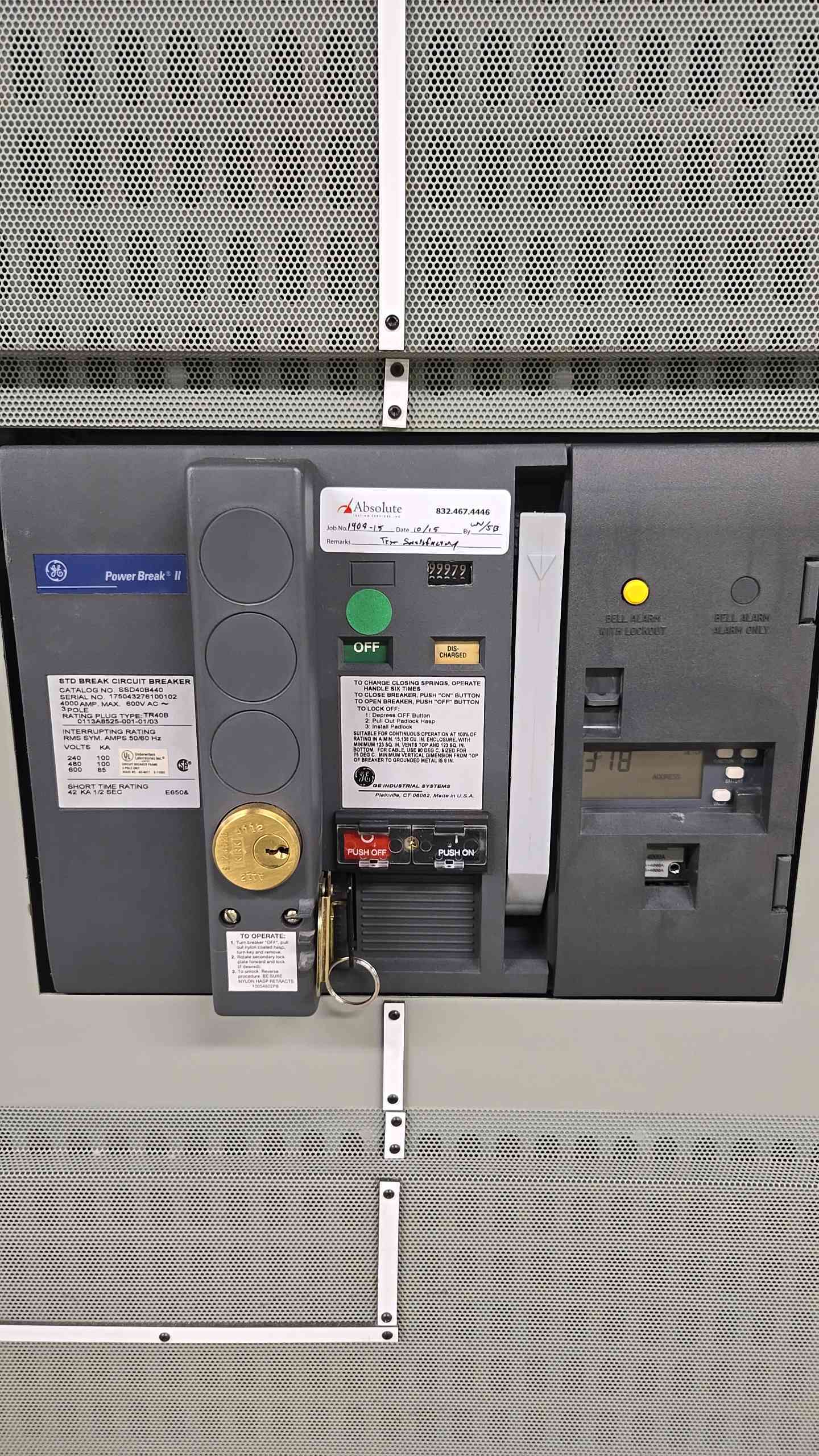 4000A GE Power Break Switchboard Switchgear Dual SSD 4000A Main & 14 SHF 800A Sub Feeds (107637)