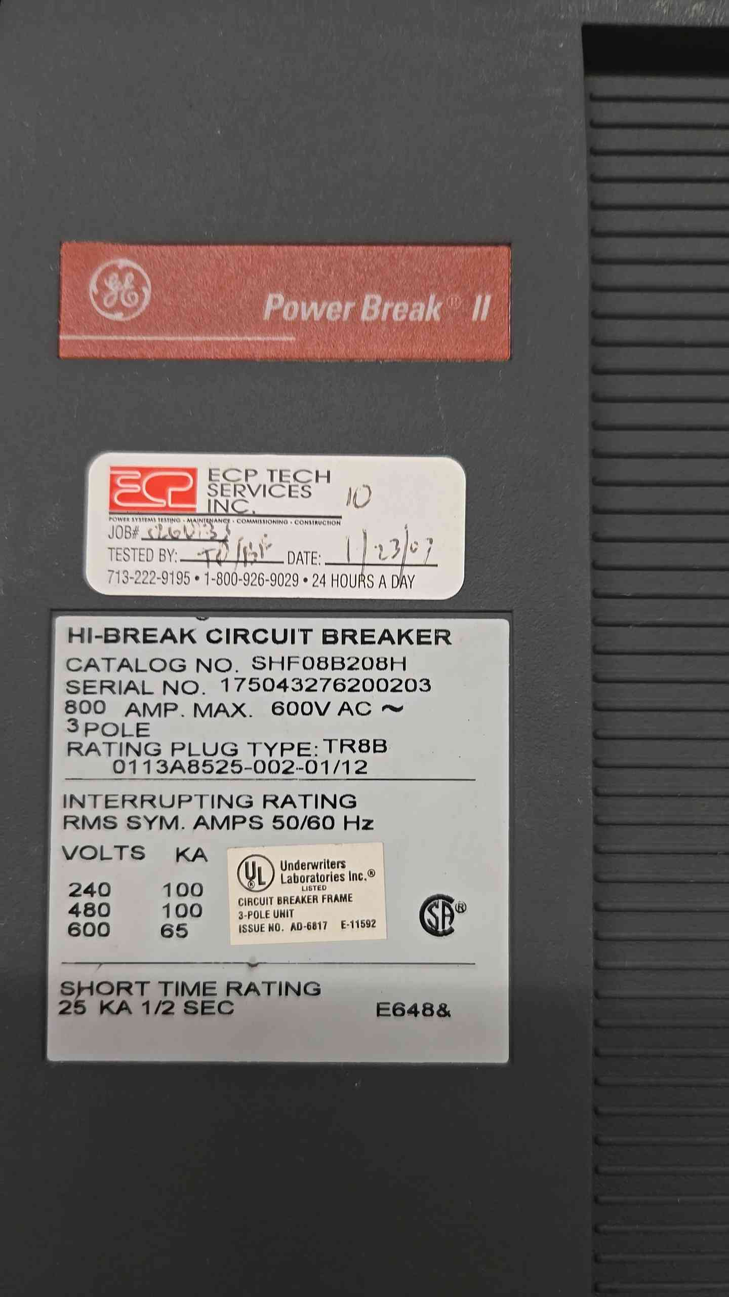 4000A GE Power Break Switchboard Switchgear Dual SSD 4000A Main & 14 SHF 800A Sub Feeds (107637)