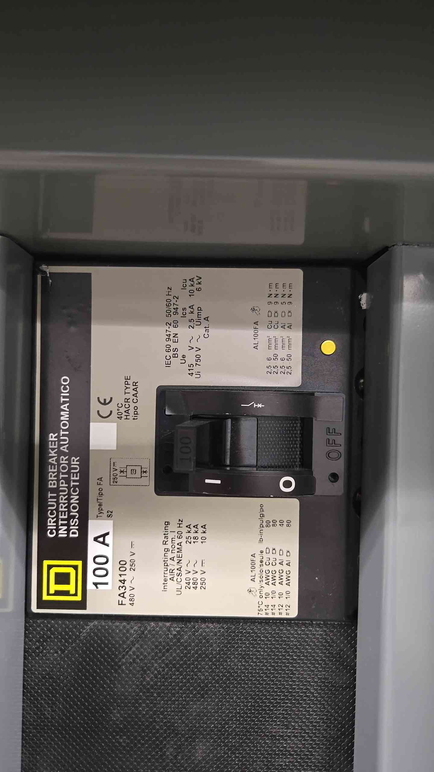 1000A I-Line Square D Distribution Panelboard 1x RG1000 & 4x PG400 Breakers (107639)