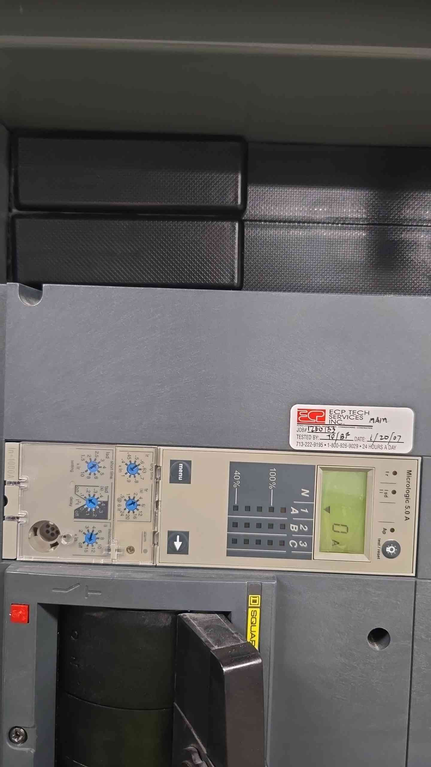 1000A I-Line Square D Distribution Panelboard 1x RG1000 & 4x PG400 Breakers (107639)