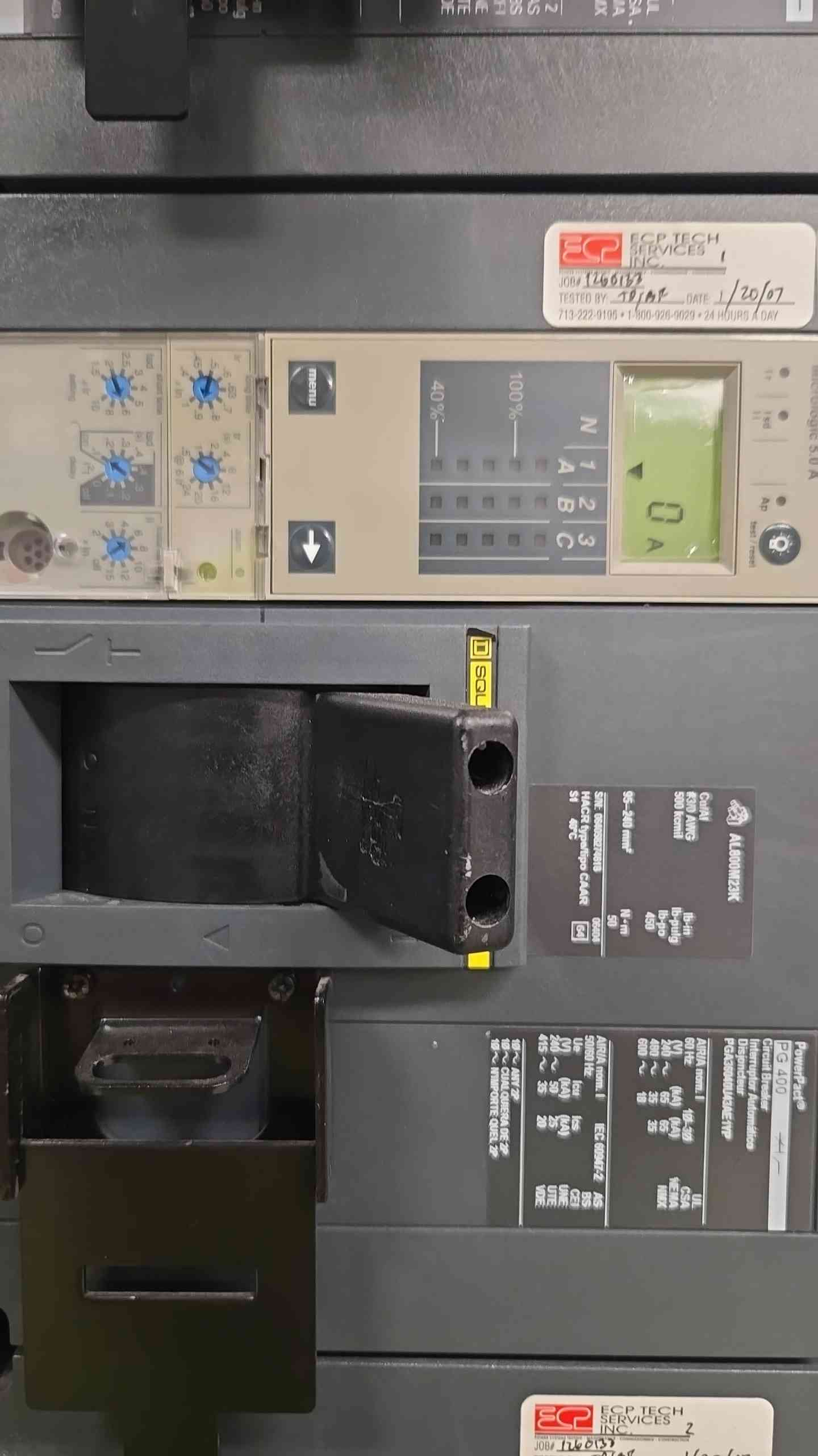 1000A I-Line Square D Distribution Panelboard 1x RG1000 & 4x PG400 Breakers (107639)