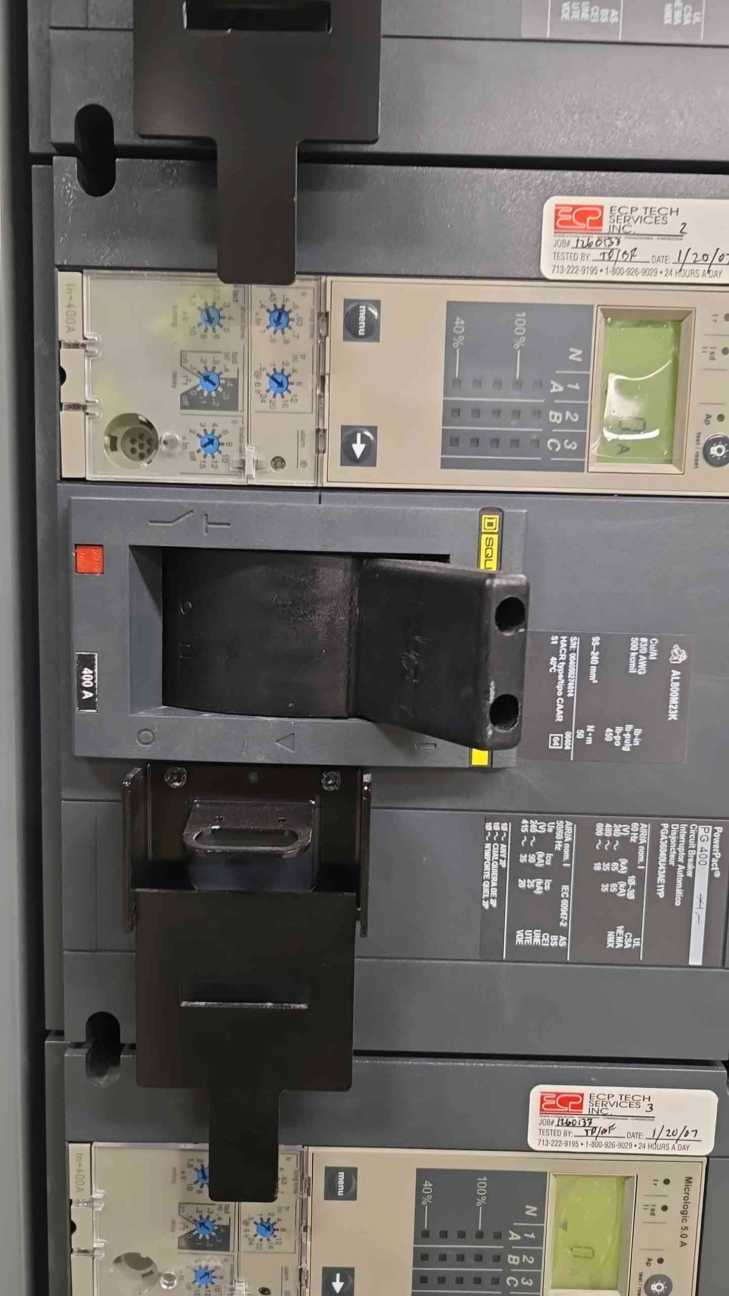 1000A I-Line Square D Distribution Panelboard 1x RG1000 & 4x PG400 Breakers (107639)