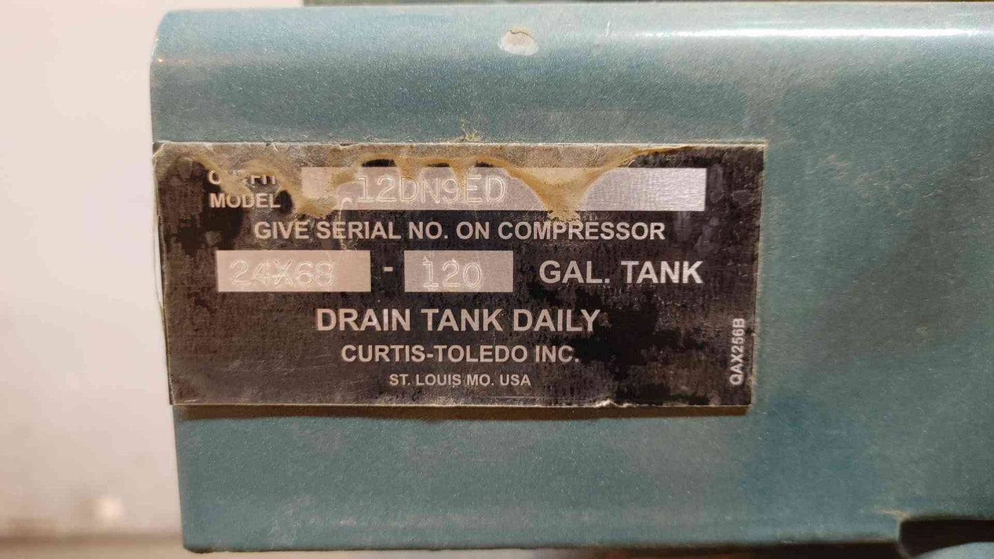 Curtis Compressor & Air Dryer 120Gal 150PSI 12DN9ED