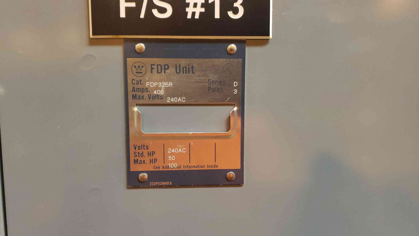 Westinghouse 1600A FDP 208Y/120 3PH 4W Switchboard 2 Section 15 Breaker (SKU: 107899)