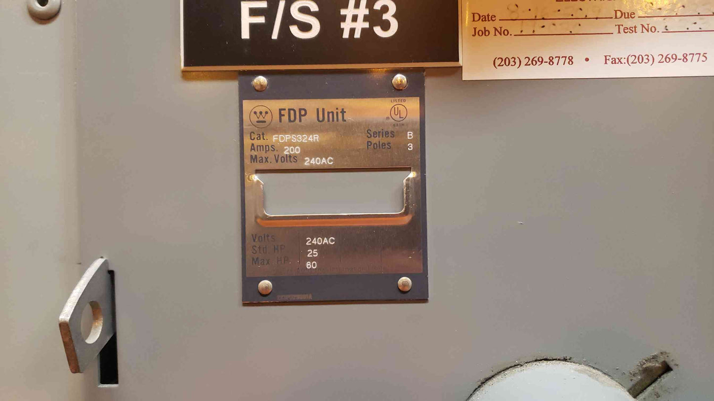 Westinghouse 1600A FDP 208Y/120 3PH 4W Switchboard 2 Section 15 Breaker (SKU: 107899)