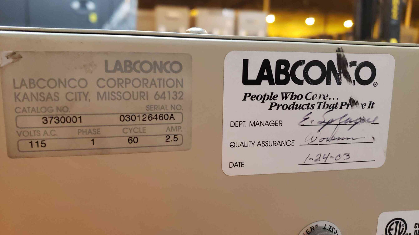 Labconco 115V 1PH 3' Purifier Class I Safety Enclosure 3730001 Hood Biosafety (SKU: 108012)