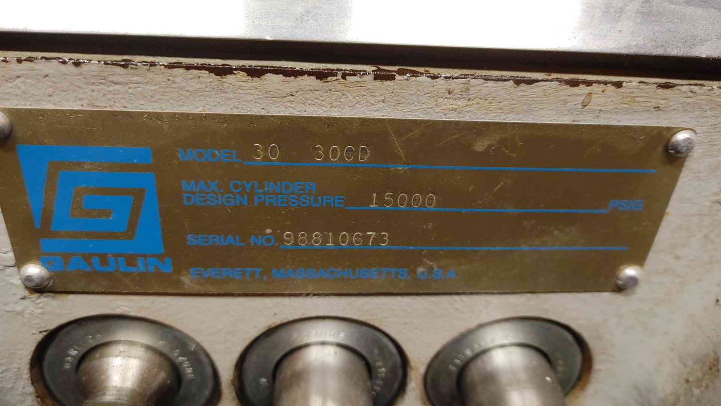 APV Gaulin Homogenizer 3030CD
