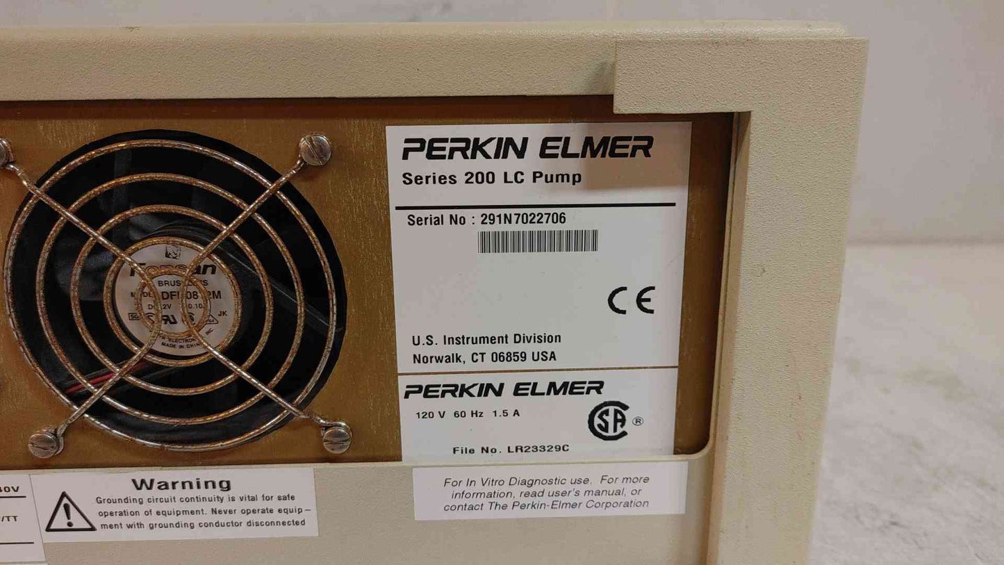 Perkin Elmer Series 200 LC Pump 120V 1.5A LR23329C (108035)