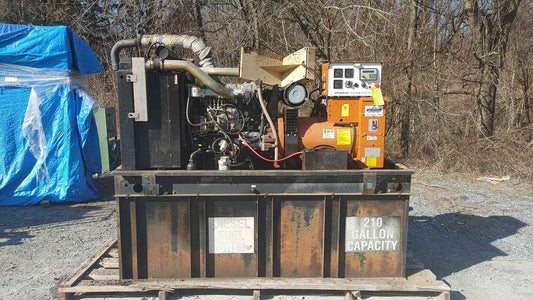 60KW Generac Mitsubishi 3.9L Diesel Generator 1PH 123 Hrs TESTED