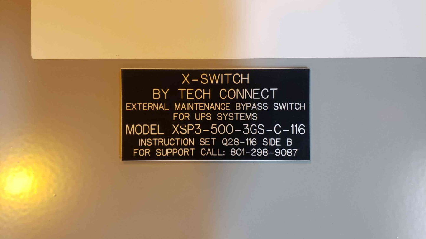500A 480/277v MBP Bypass Switch XSP3-500-3GS-C-116