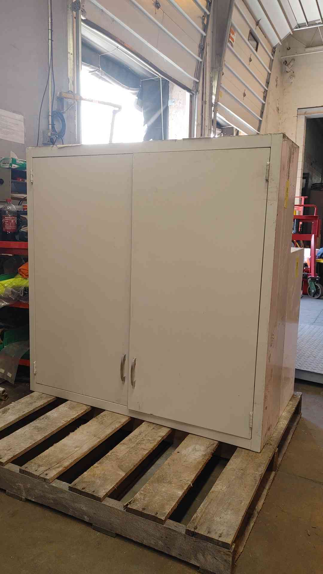 4' Tall Hamilton Dual Solid Metal Door Overhead Casework (108655)