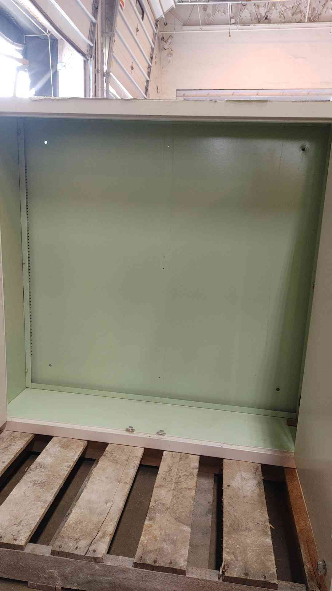 4' Tall Hamilton Dual Solid Metal Door Overhead Casework (108655)