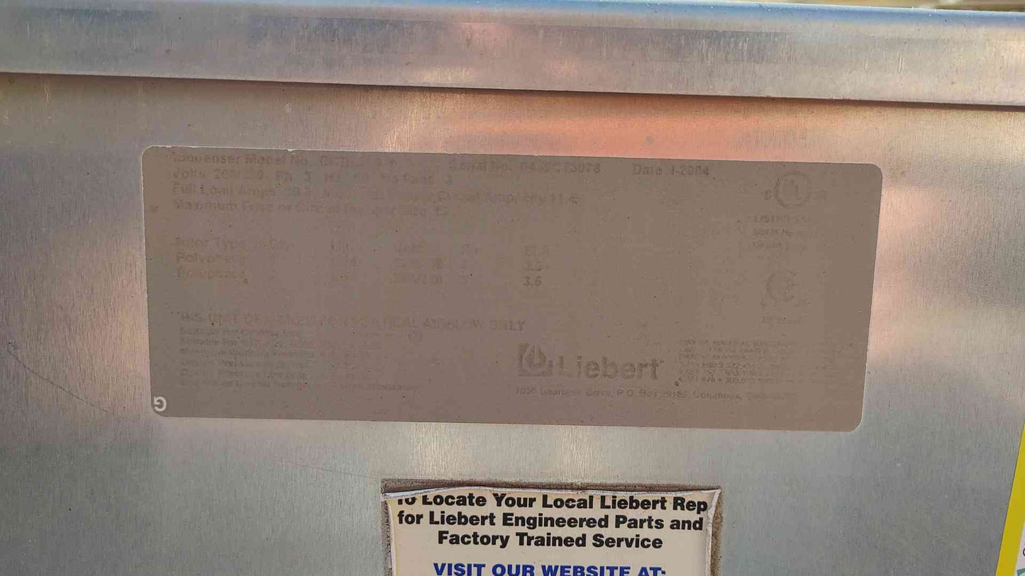 Liebert 3 Fan Condenser 208/230V 3PH DCDL305-Y '04 (108793)