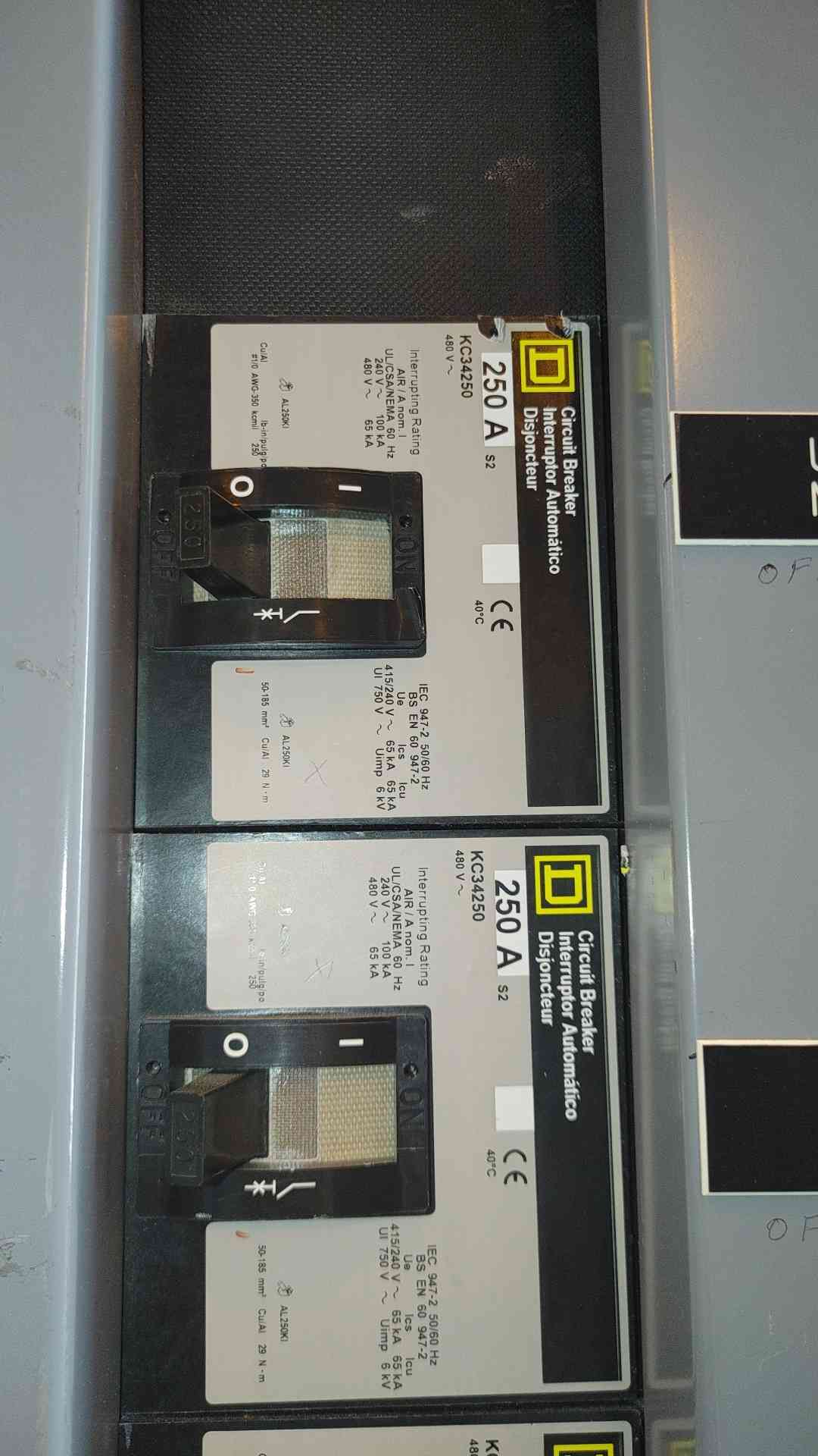 1200A QED Square D Power Style Switchboard 3PH 3W 480V 22 Installed Breakers (108562)