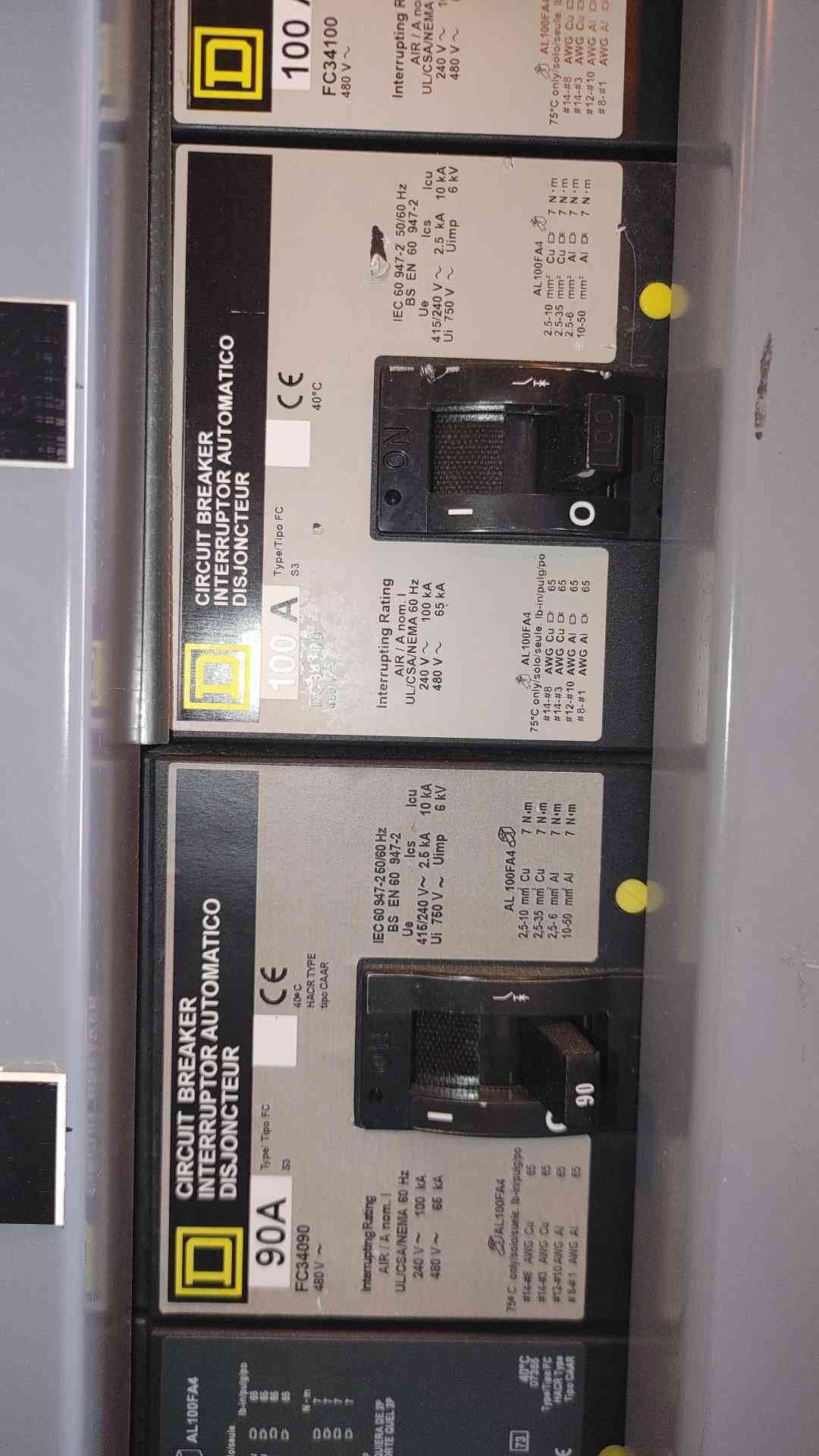 1200A QED Square D Power Style Switchboard 3PH 3W 480V 22 Installed Breakers (108562)