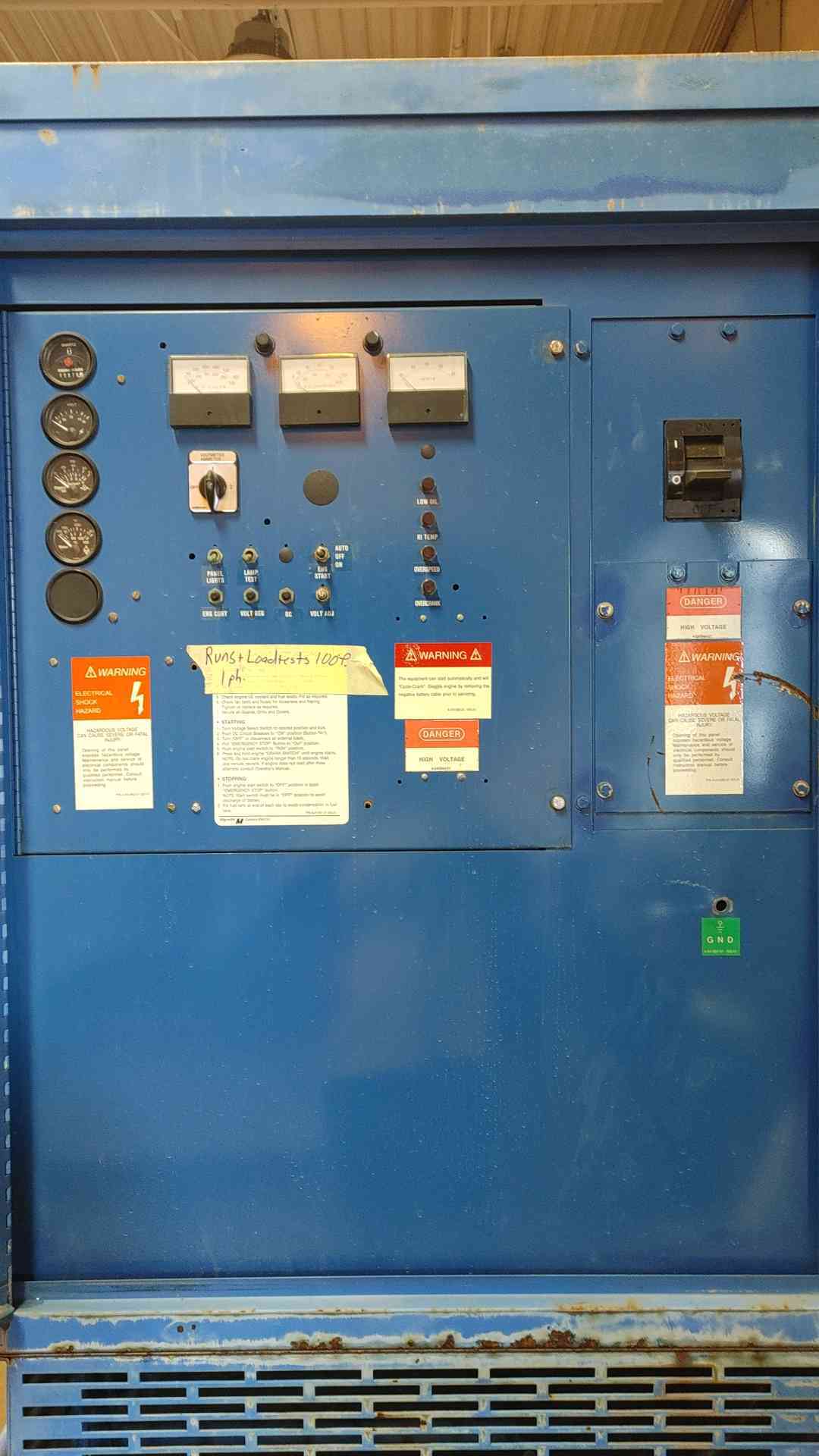 50KW Magnetek RDS630 Generator John Deere 4039 Diesel 976Hrs TESTED (109020)