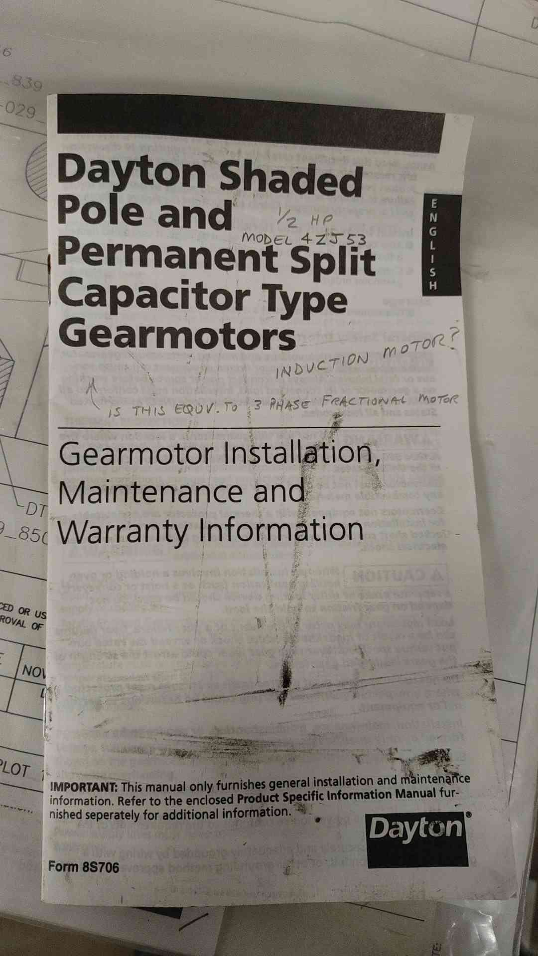 Dayton Shaded Pole And Permanent Split Capacitor Type Generator (109091)