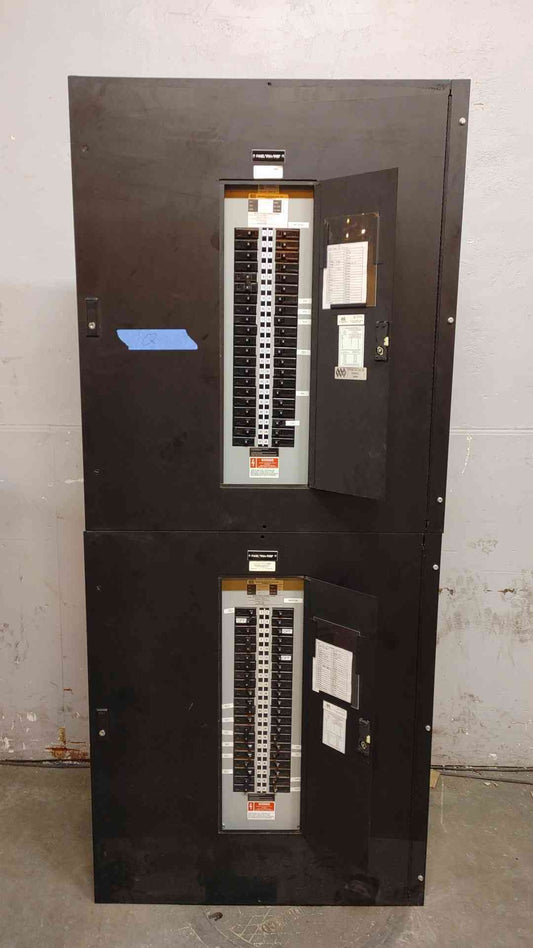 100A IEM Industrial Panelboard 2x 42 Pole Breaker Panels 208/120 V 3ph 4 Wire Black (109150)