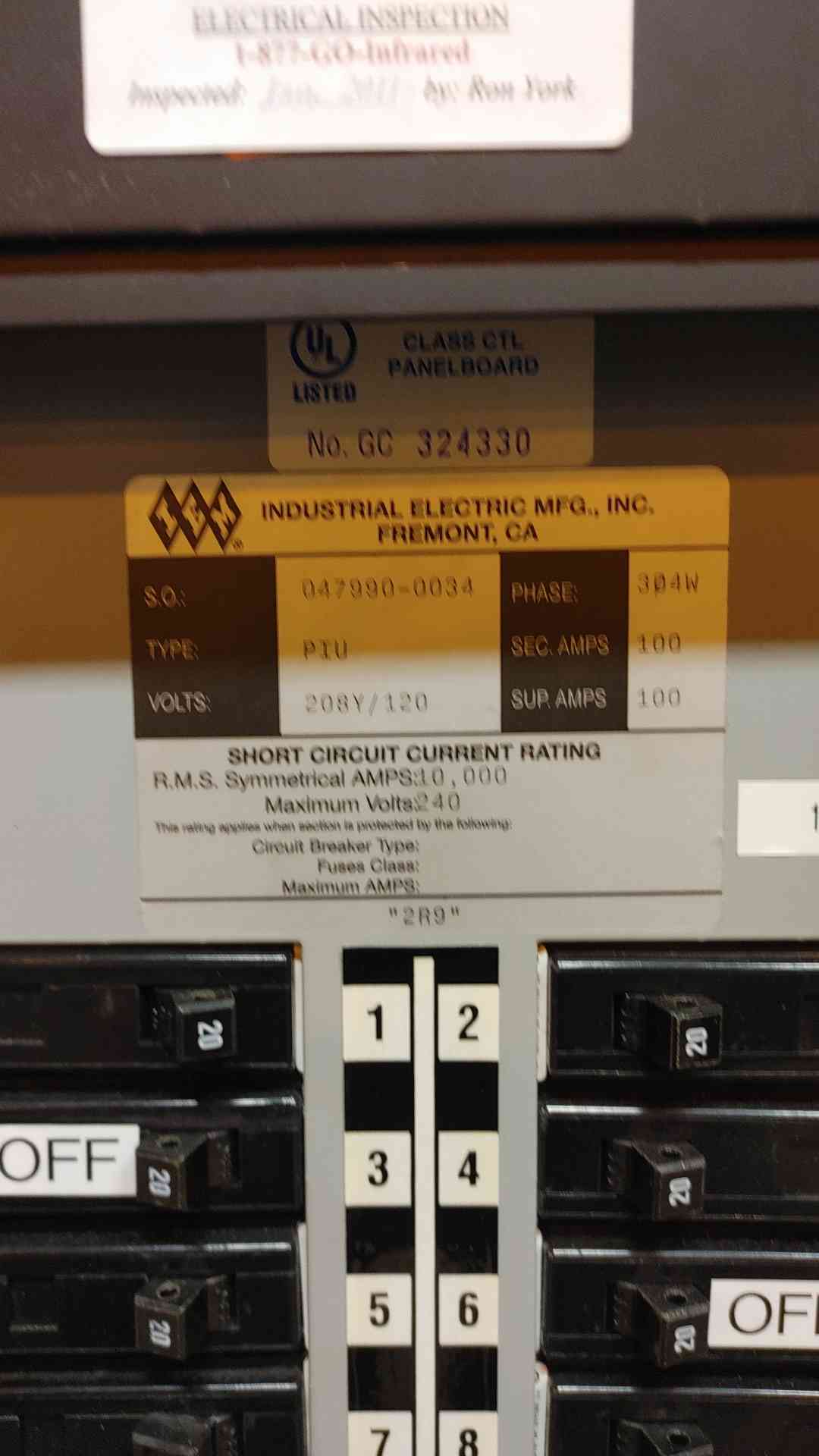 100A IEM Industrial Panelboard 2x 42 Pole Breaker Panels 208/120 V 3ph 4 Wire Black (109150)