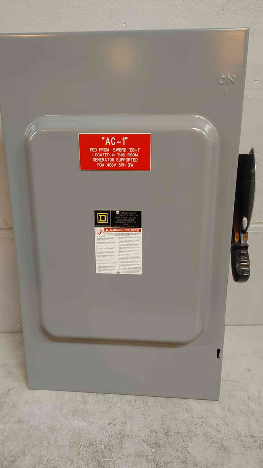 Square D Fused Safety Switch AL-40 200 Amp 240/480 V 3 Ph (109160)