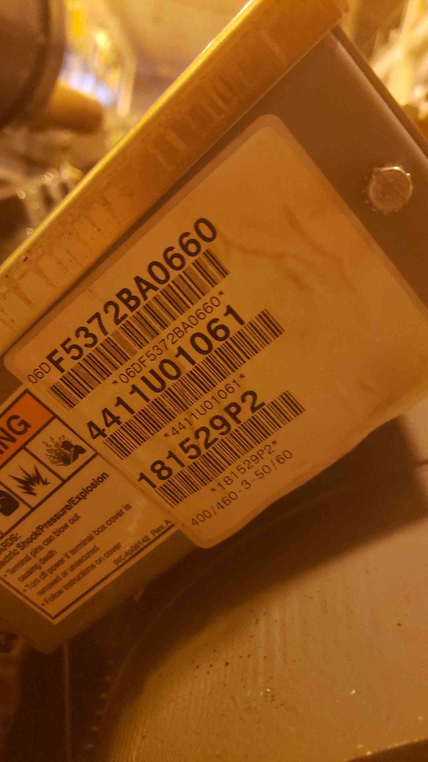 Carlyle Compressor F5372BA0660 15HP 400/460V, 3-phase, 50/60Hz 3 Mast (SKU: 109216)