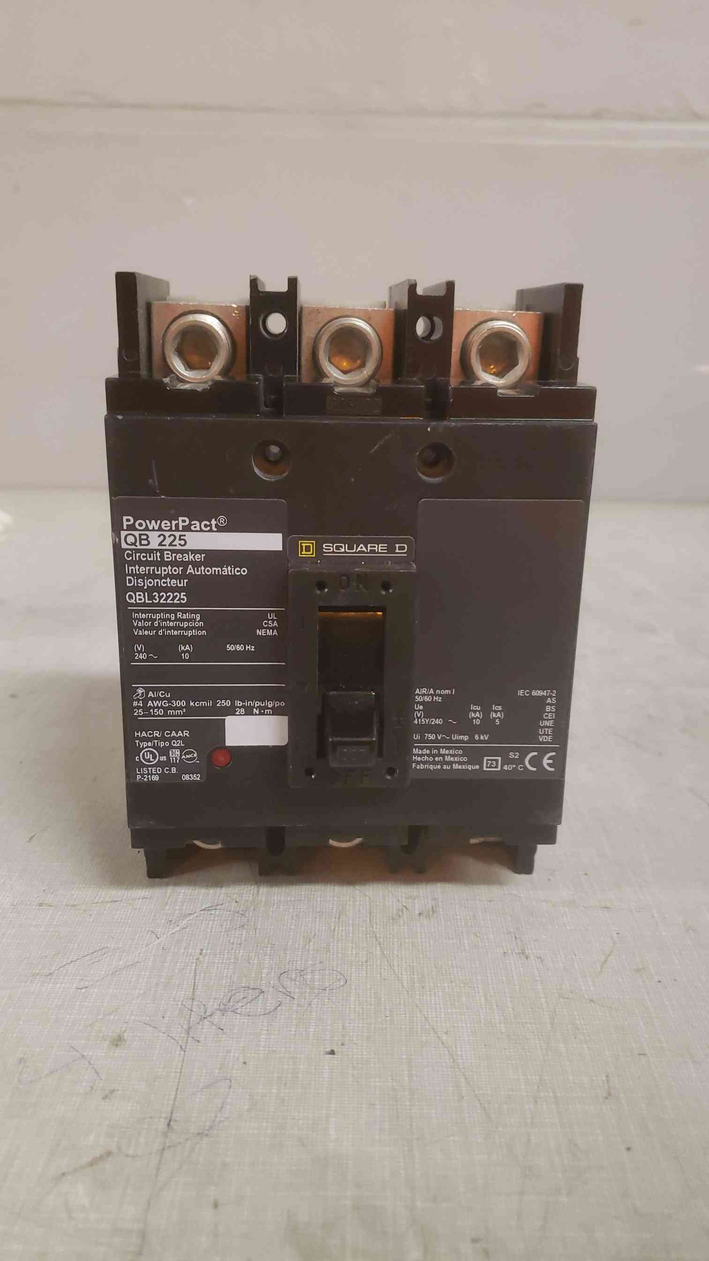 Square D 225A POWERPACT Circuit Breaker QBL32225 (109351)
