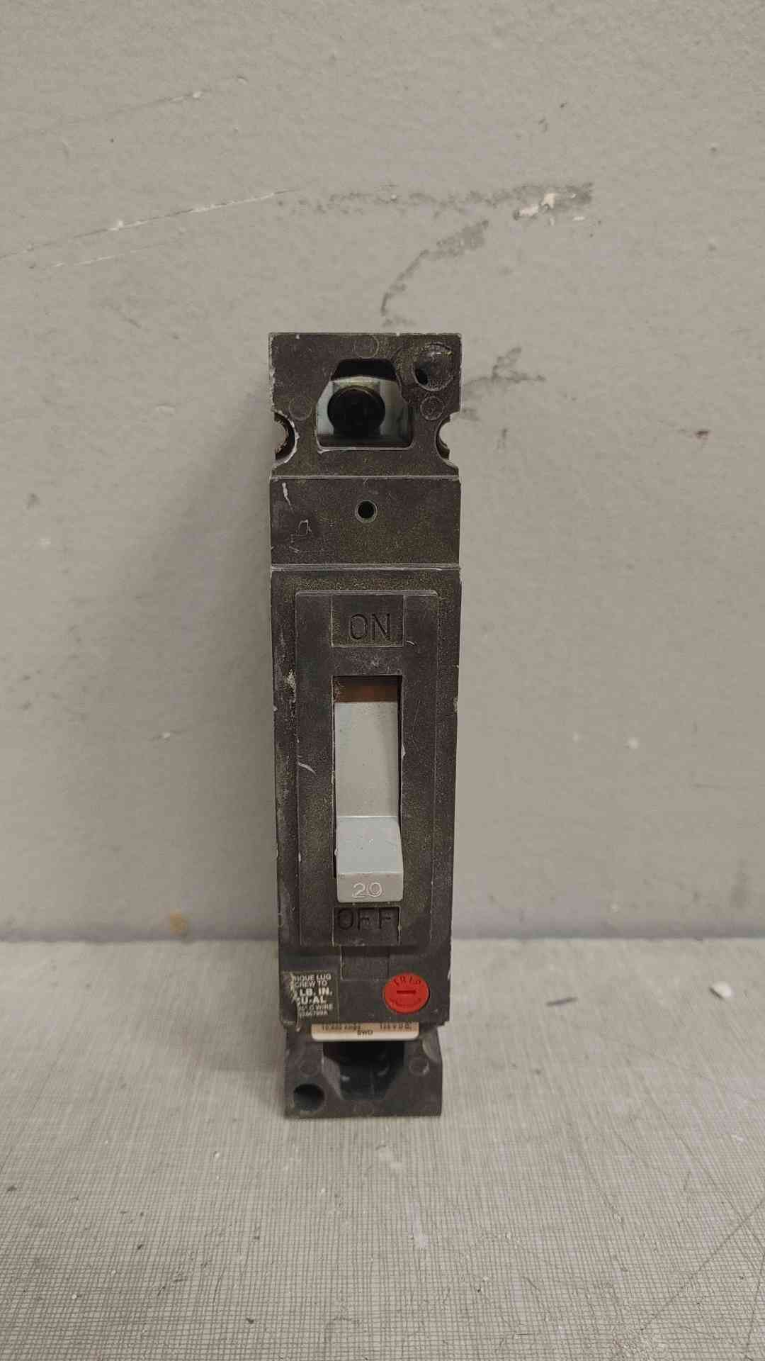 20A 1 Pole Circuit Breaker 277VAC 125VDC THED113020V