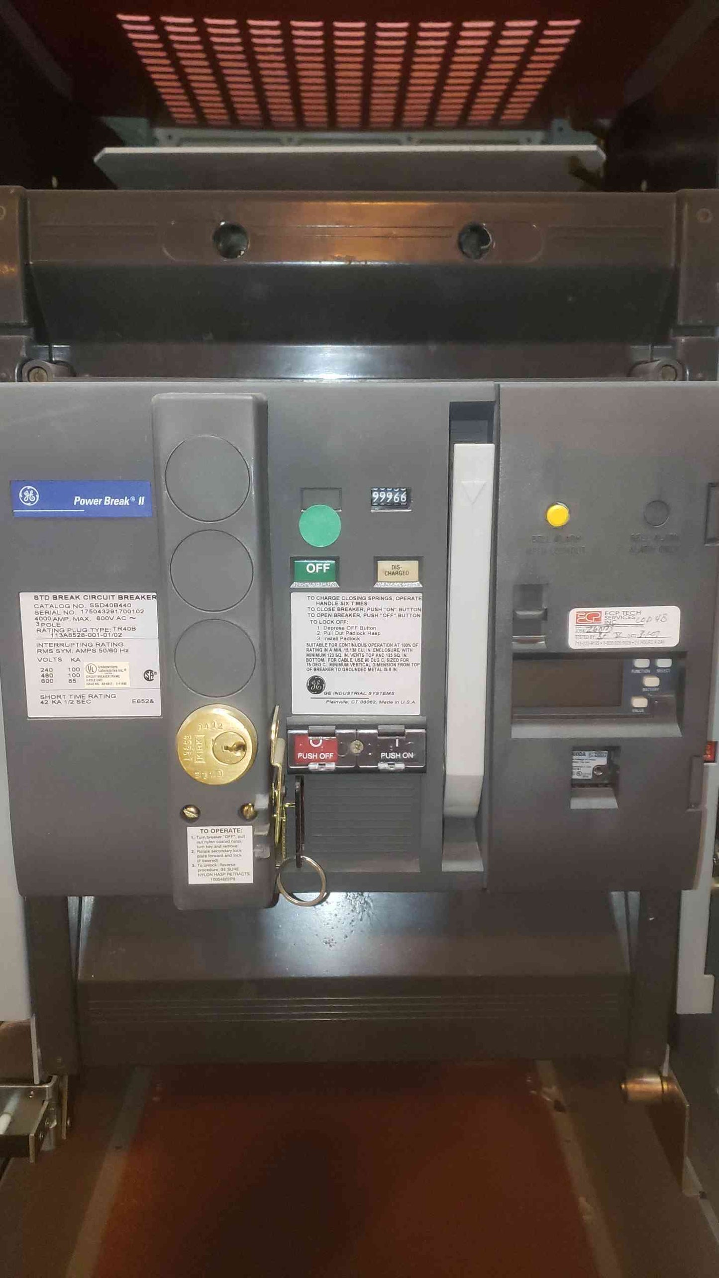GE 4000A Power Break Switchboard Switchgear 5 Sections 2 Main 3 Dist (SKU: 109438)