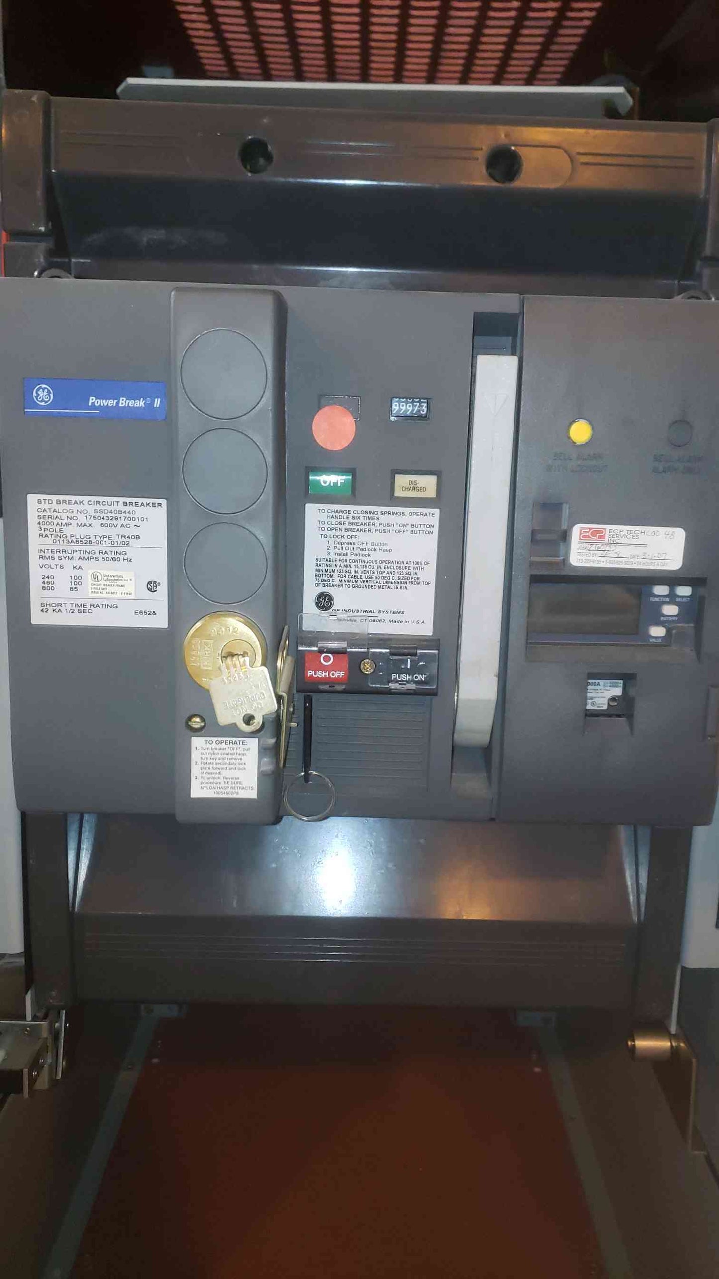 GE 4000A Power Break Switchboard Switchgear 5 Sections 2 Main 3 Dist (SKU: 109438)