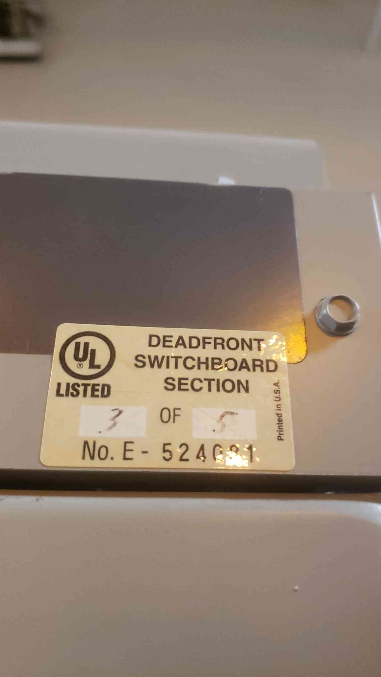 GE 4000A Power Break Switchboard Switchgear 5 Sections 2 Main 3 Dist (SKU: 109438)