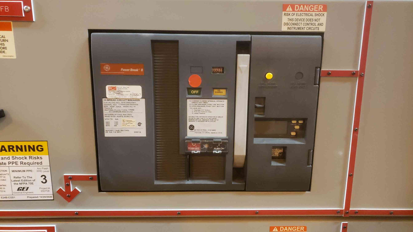 GE 4000A Power Break Switchboard Switchgear 5 Sections 2 Main 3 Dist (SKU: 109438)
