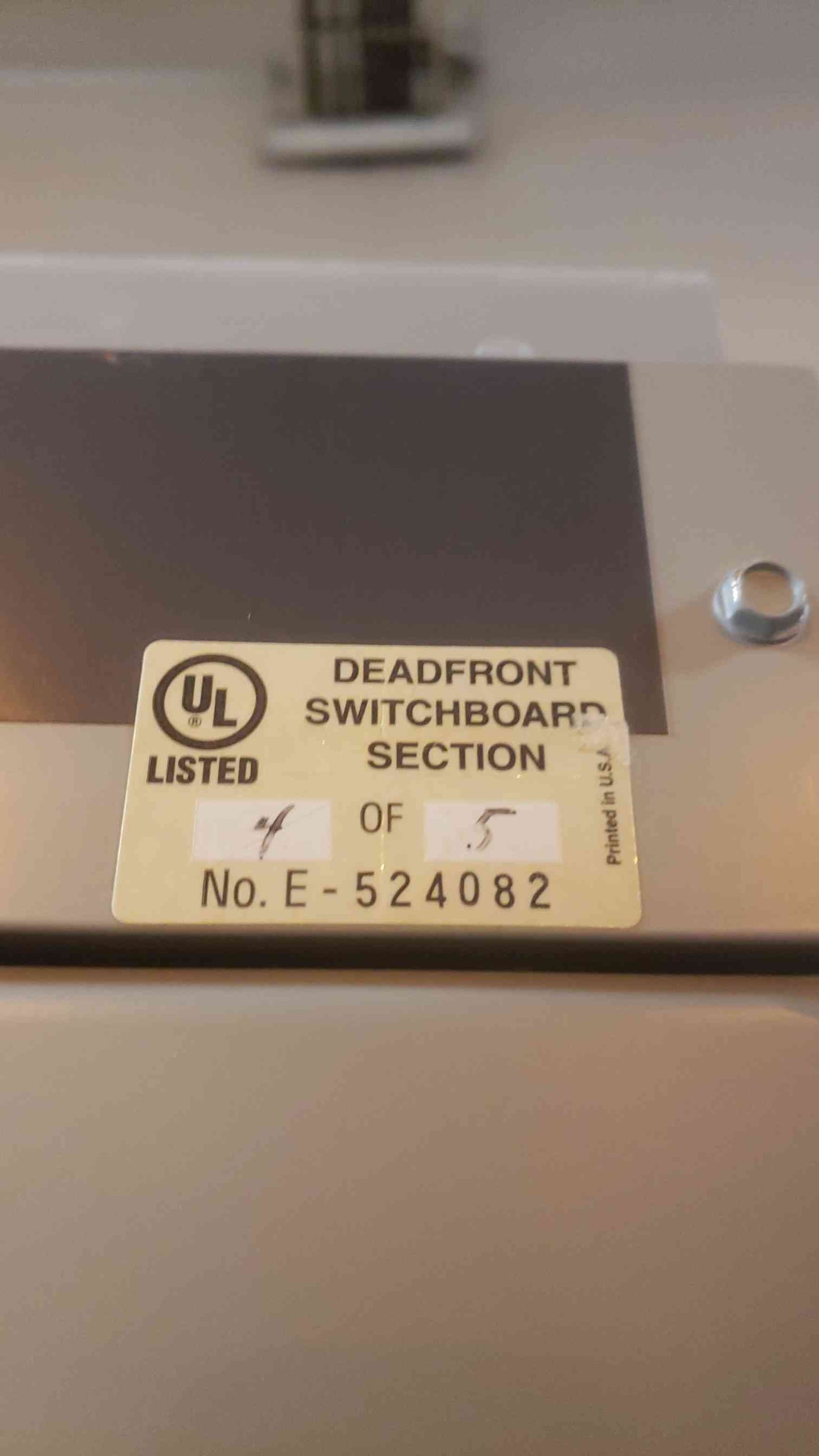 GE 4000A Power Break Switchboard Switchgear 5 Sections 2 Main 3 Dist (SKU: 109438)