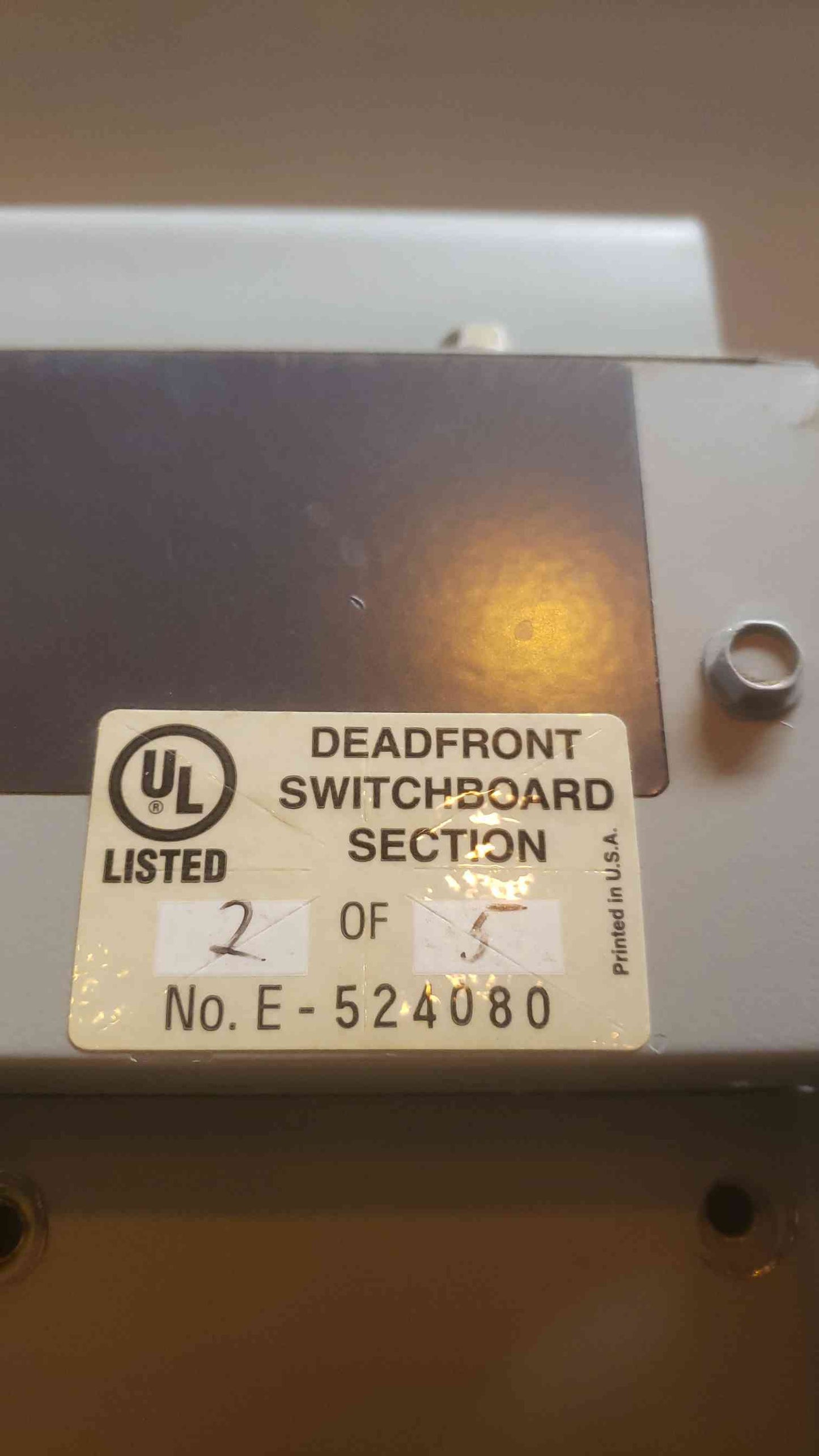 GE 4000A Power Break Switchgear Section 2 480V (SKU: 109440)