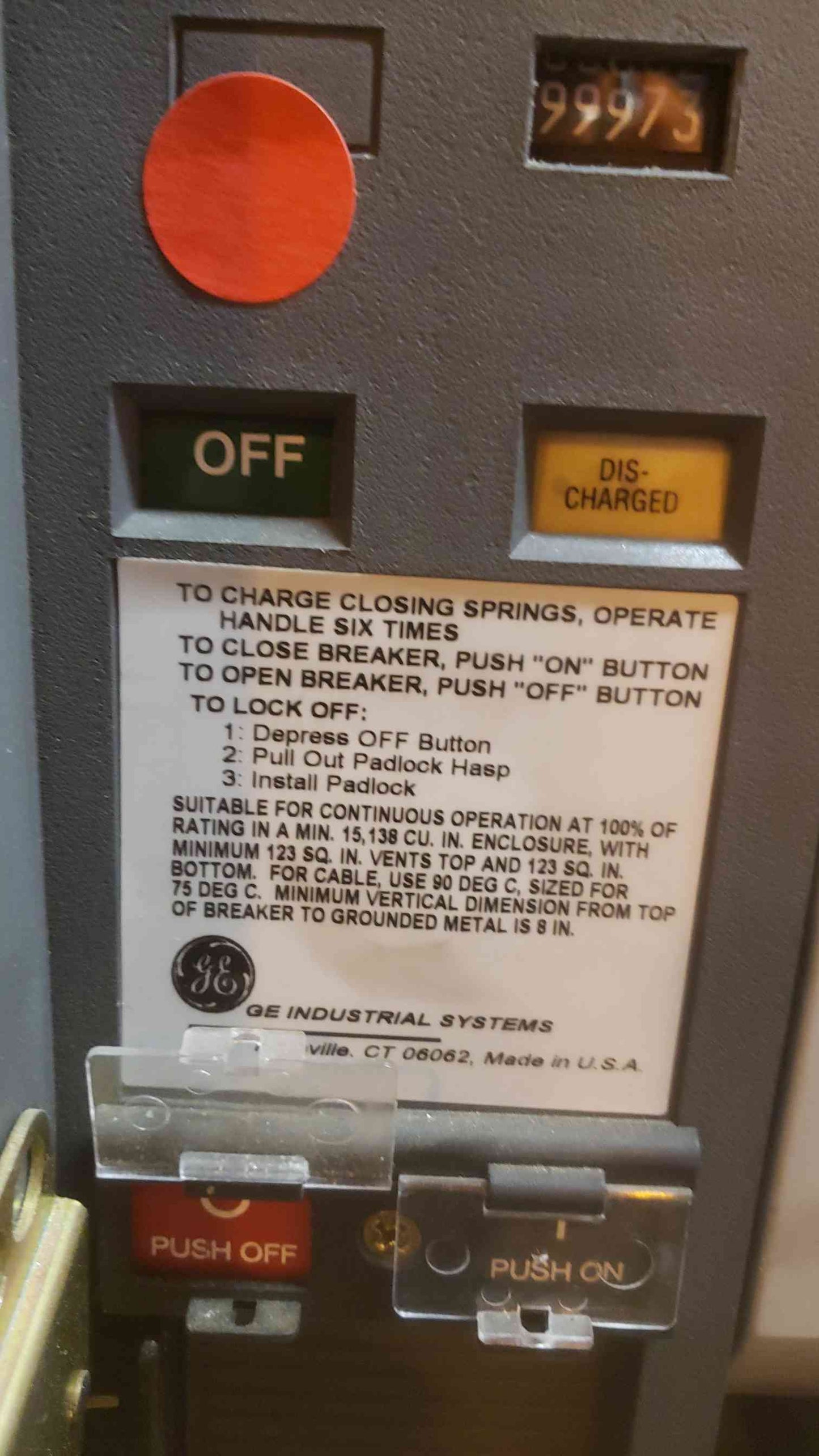 GE 4000A Power Break Switchgear Section 2 480V (SKU: 109440)
