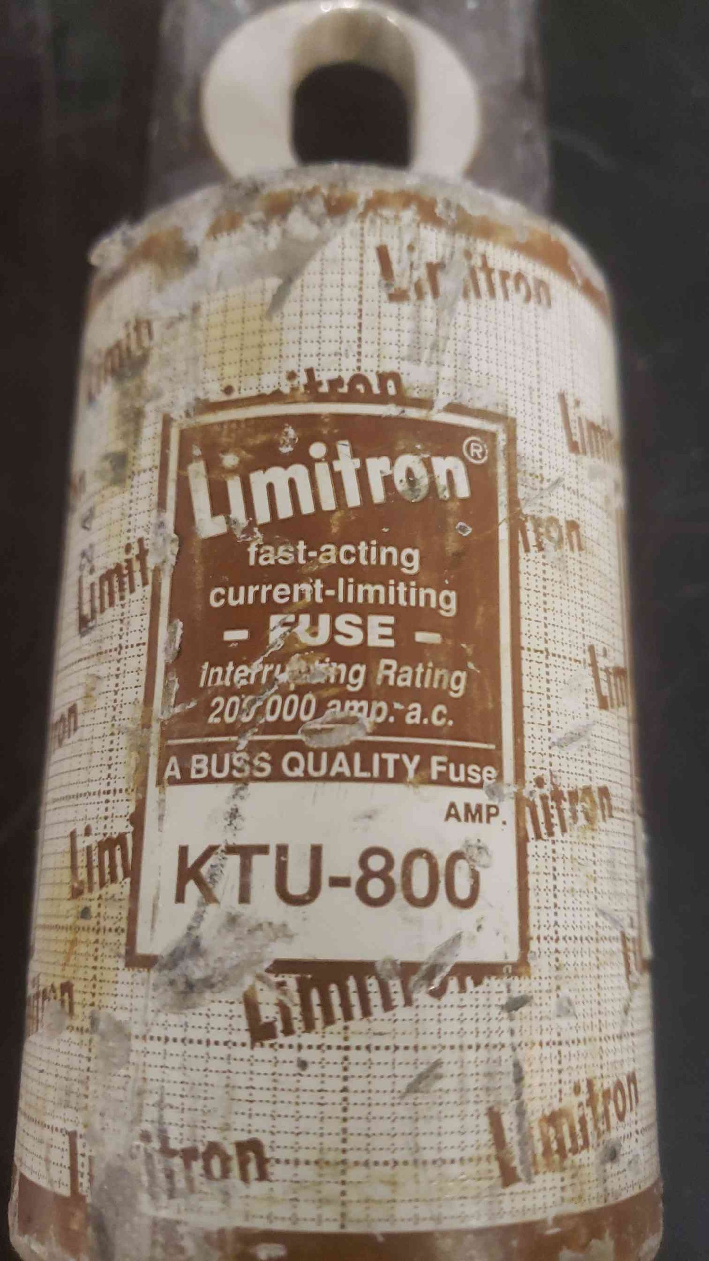 High-Performance Bussmann Limitron KTU-800 600V 800 Amp Class L Current-Limiting Fuse