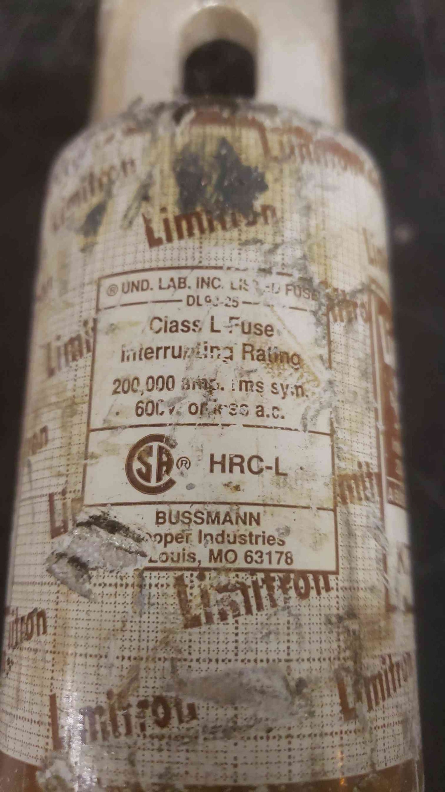 High-Performance Bussmann Limitron KTU-800 600V 800 Amp Class L Current-Limiting Fuse