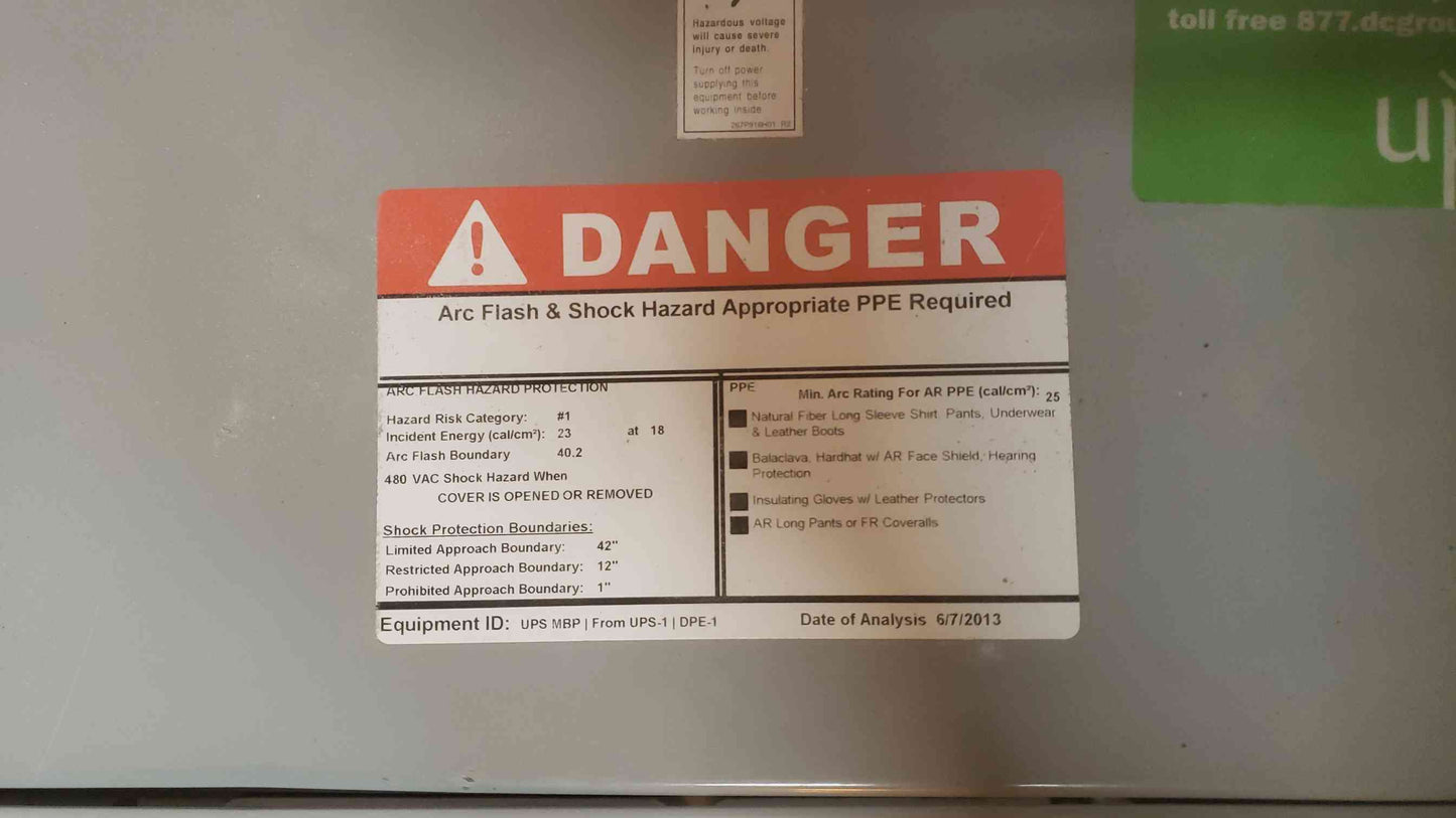 Cutler-Hammer 600A 480Y/277V Panelboard PRL-4B (SKU: 109562)